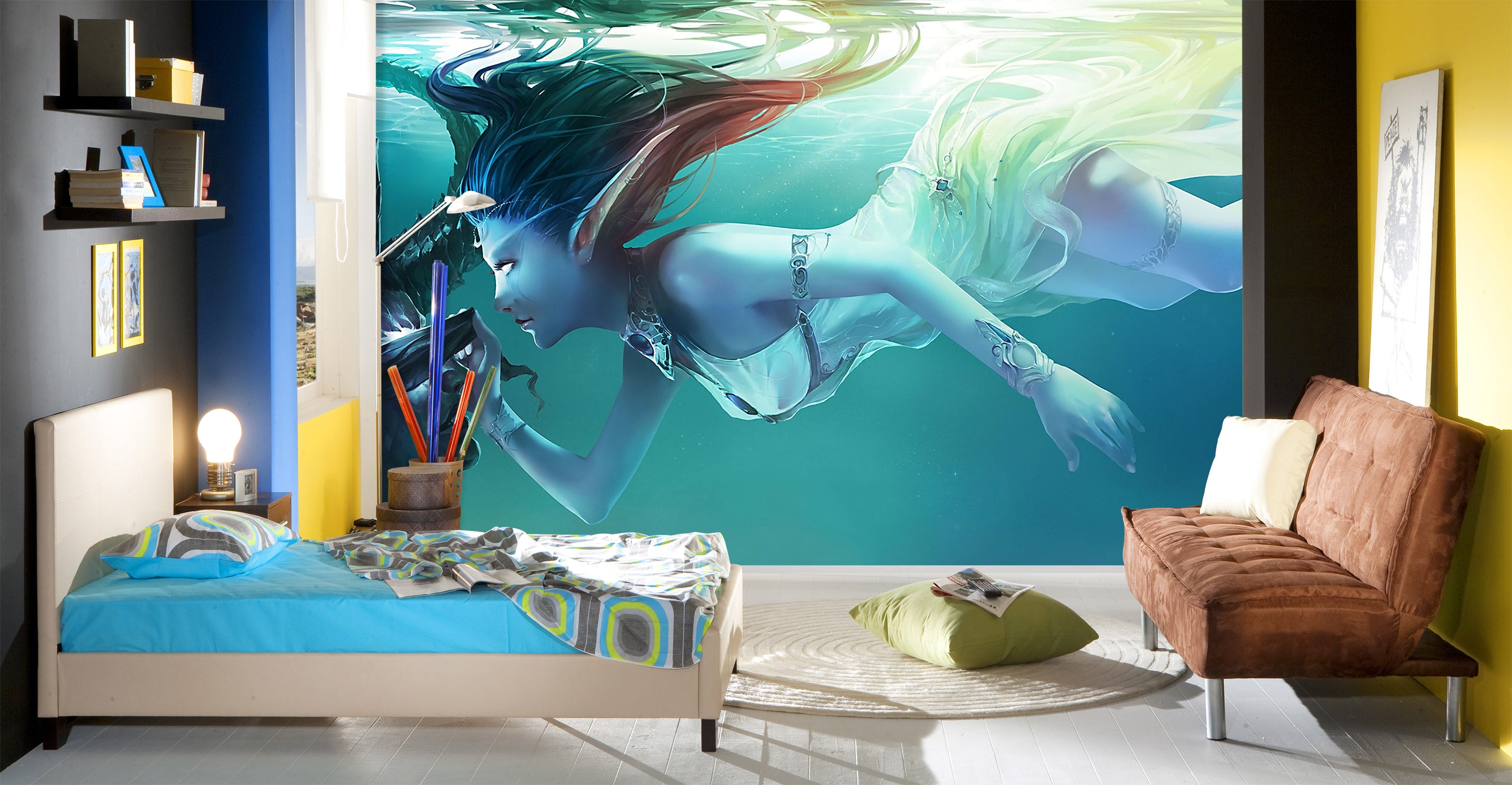 3D Girl Alien 1698 Wall Murals