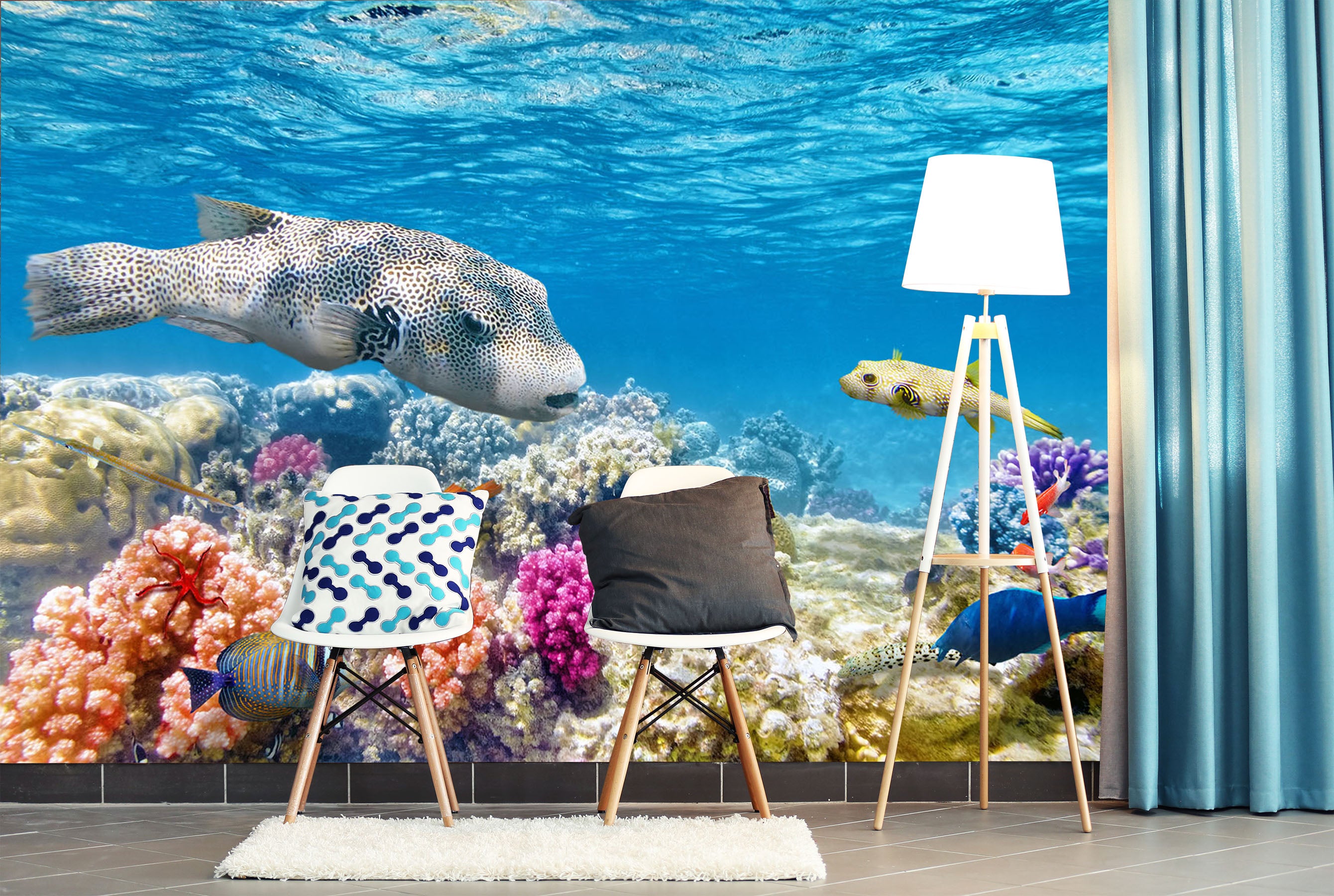 3D Coral Fish 241 Wall Murals