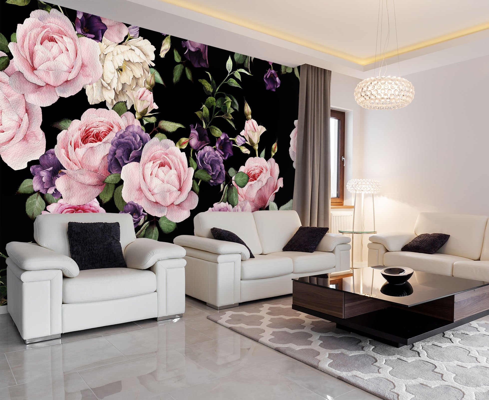 3D Hand Painted Flower 132 Wall Murals