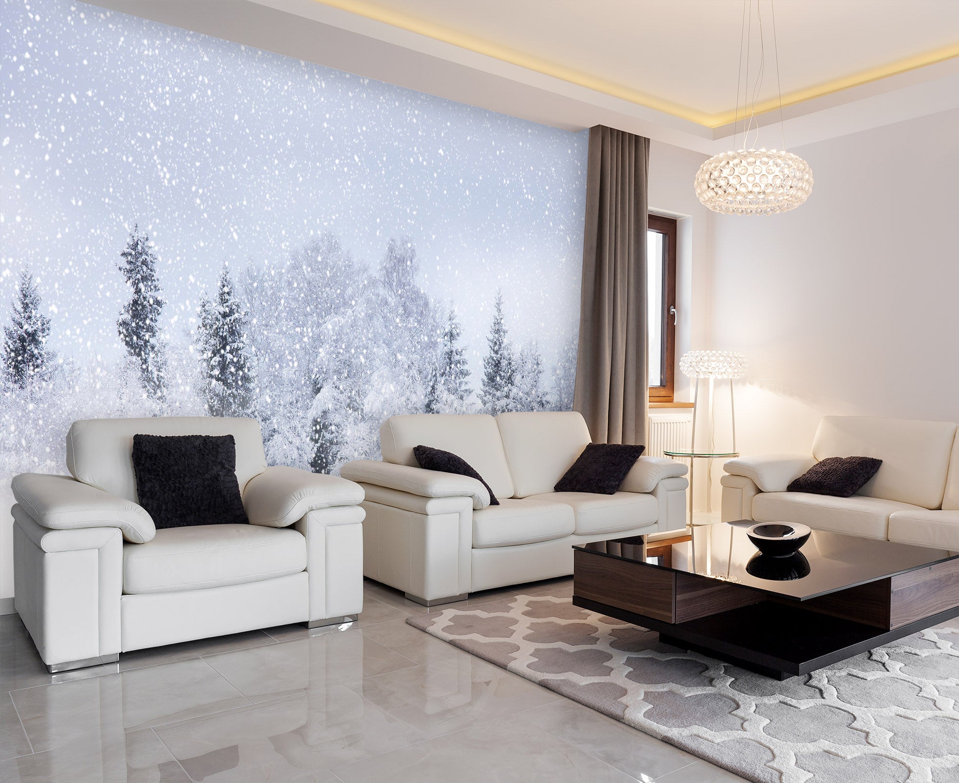 3D Snowy Landscape 131 Wall Murals