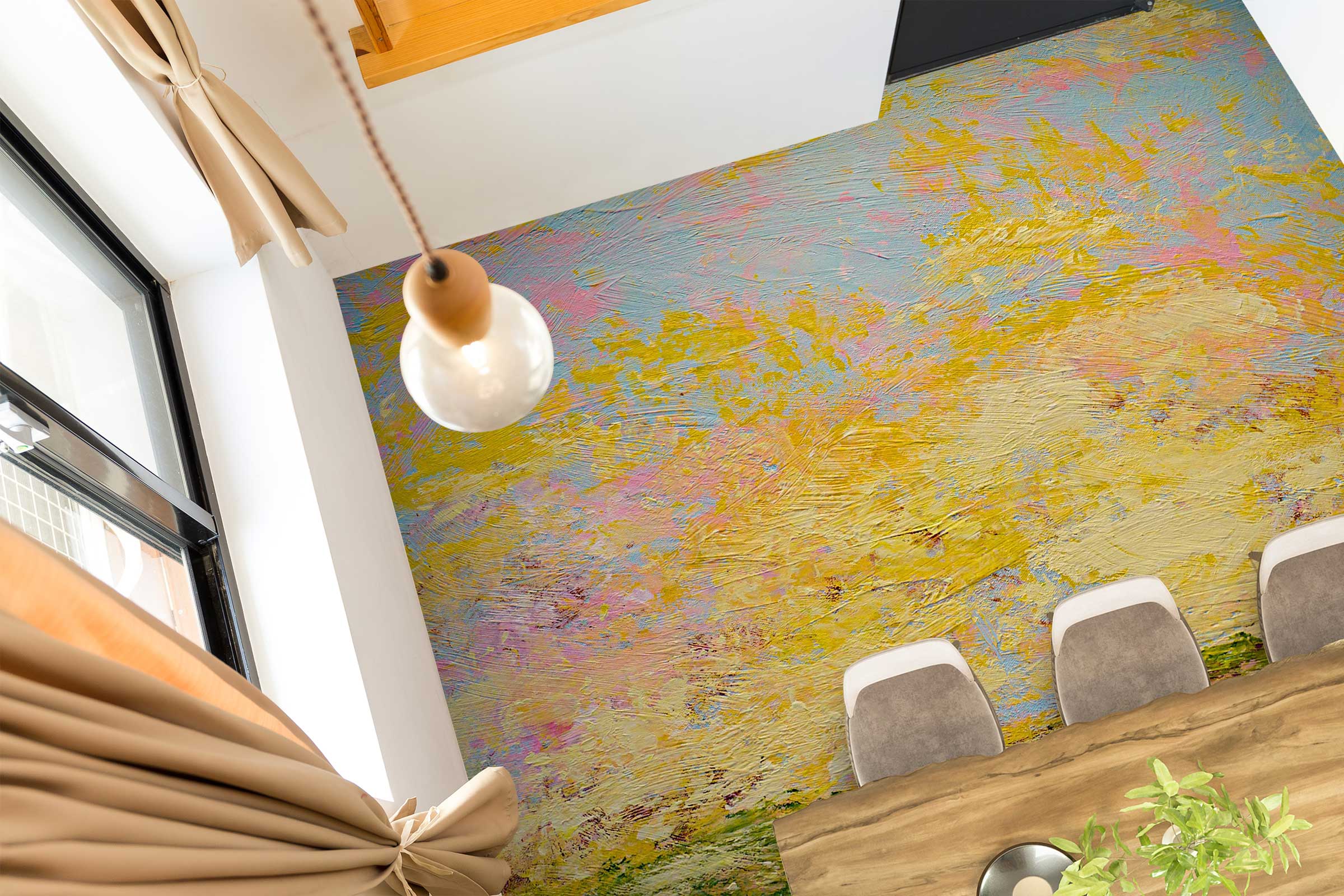 3D Yellow Painting 9619 Allan P. Friedlander Floor Mural  Wallpaper Murals Self-Adhesive Removable Print Epoxy