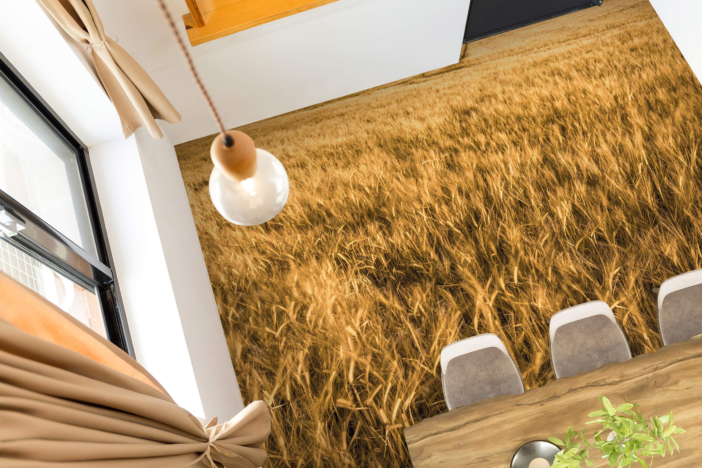 3D Wheat Field 9839 Assaf Frank Floor Mural  Wallpaper Murals Self-Adhesive Removable Print Epoxy