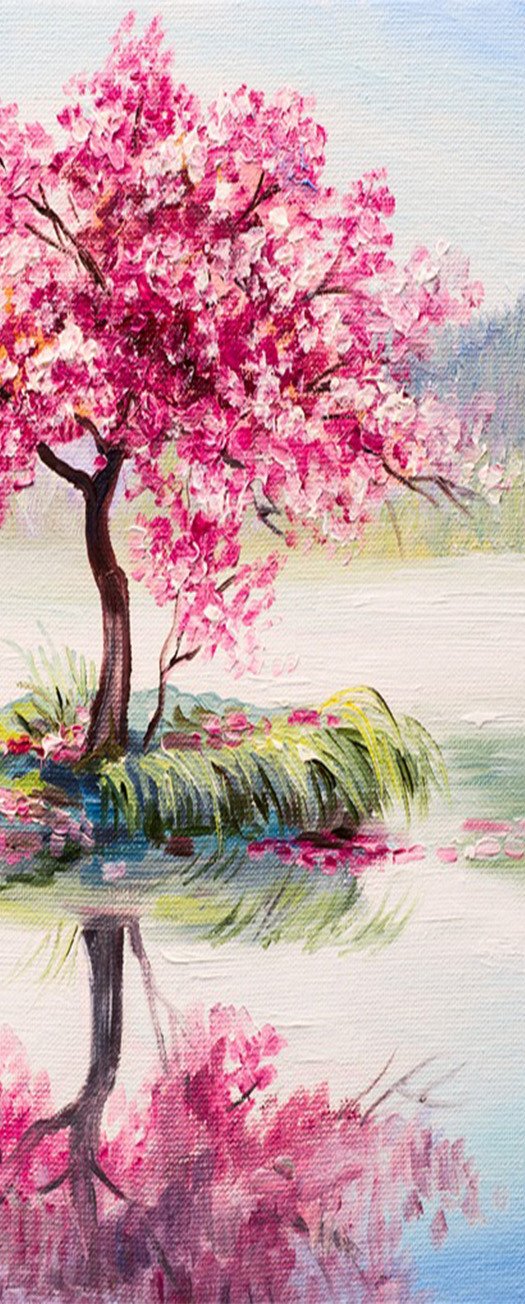 3D water in the tree lake water painting door mural Wallpaper AJ Wallpaper 