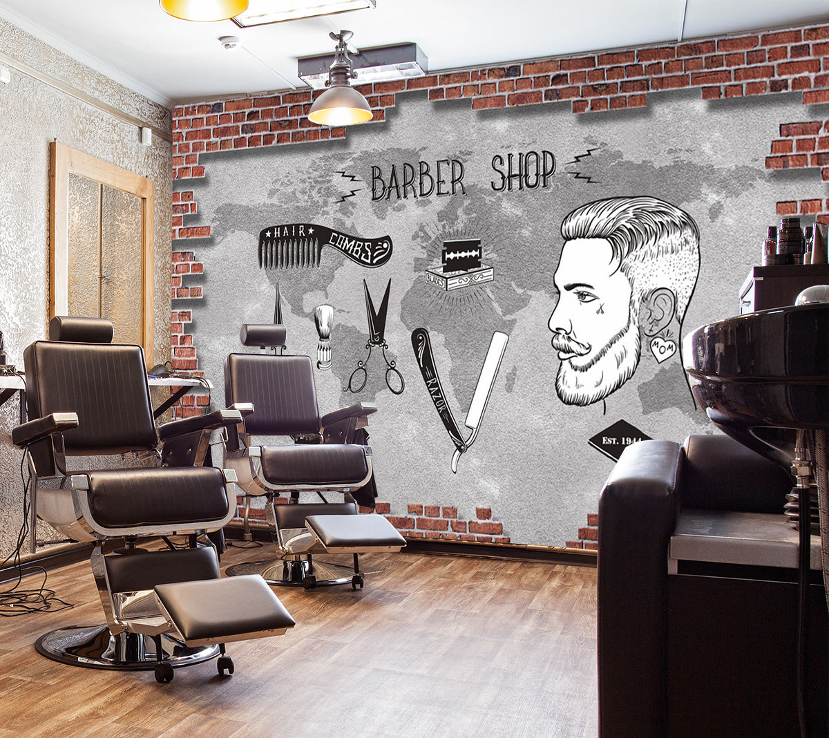 53 Barbershop ideas  barbershop design, barber shop, barber shop decor