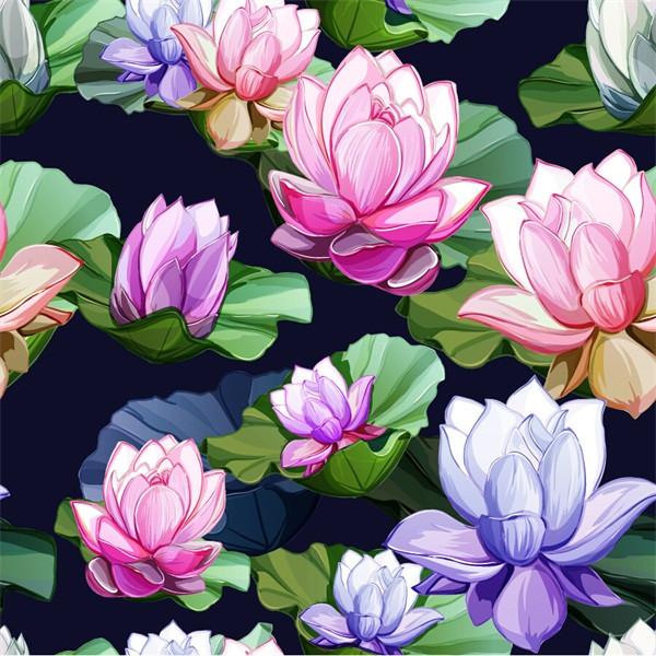 3D Green Pink Louts Flower 421 Wallpaper AJ Wallpaper 2 