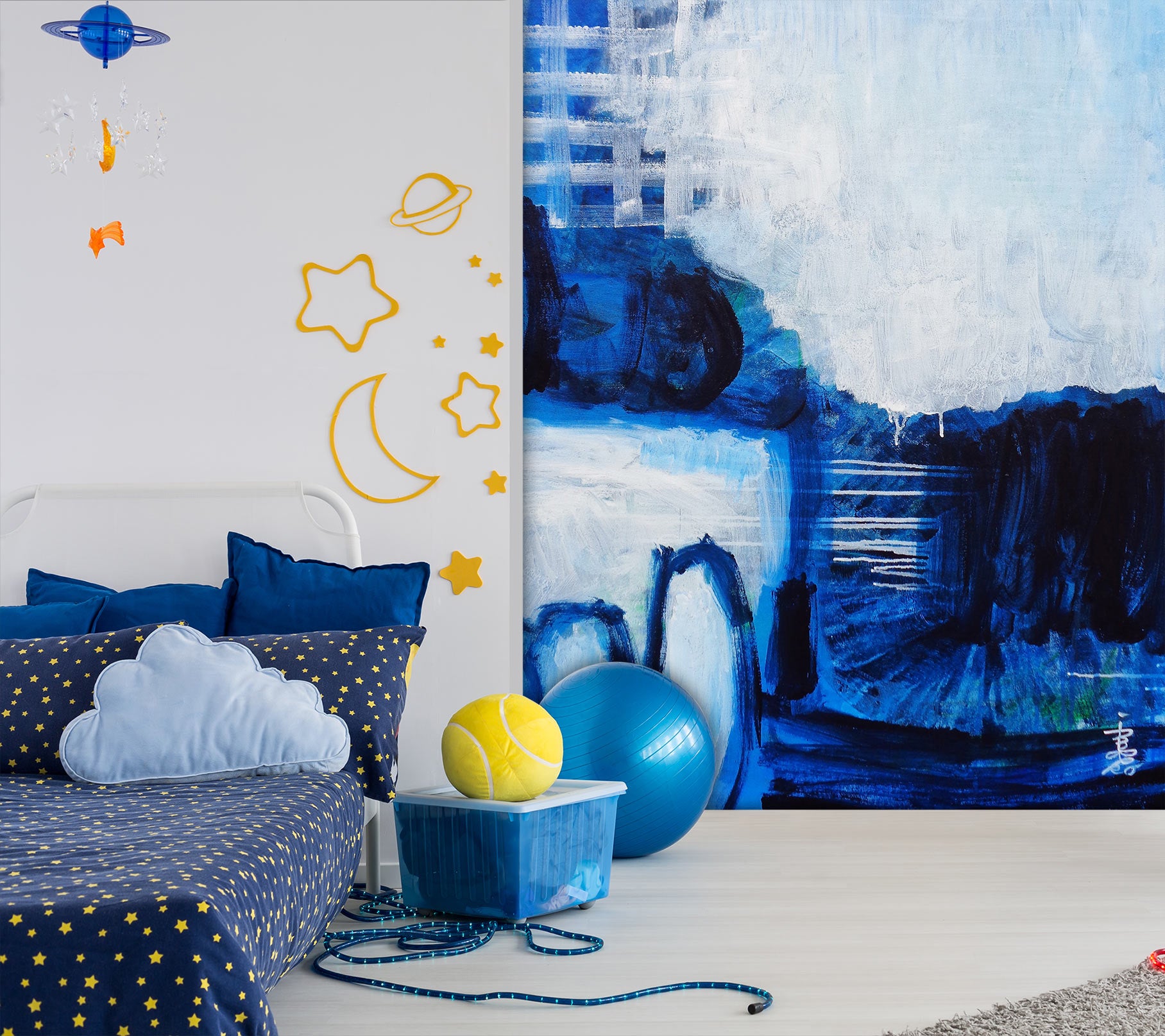 3D Blue Pigment 121106 Misako Chida Wall Mural Wall Murals