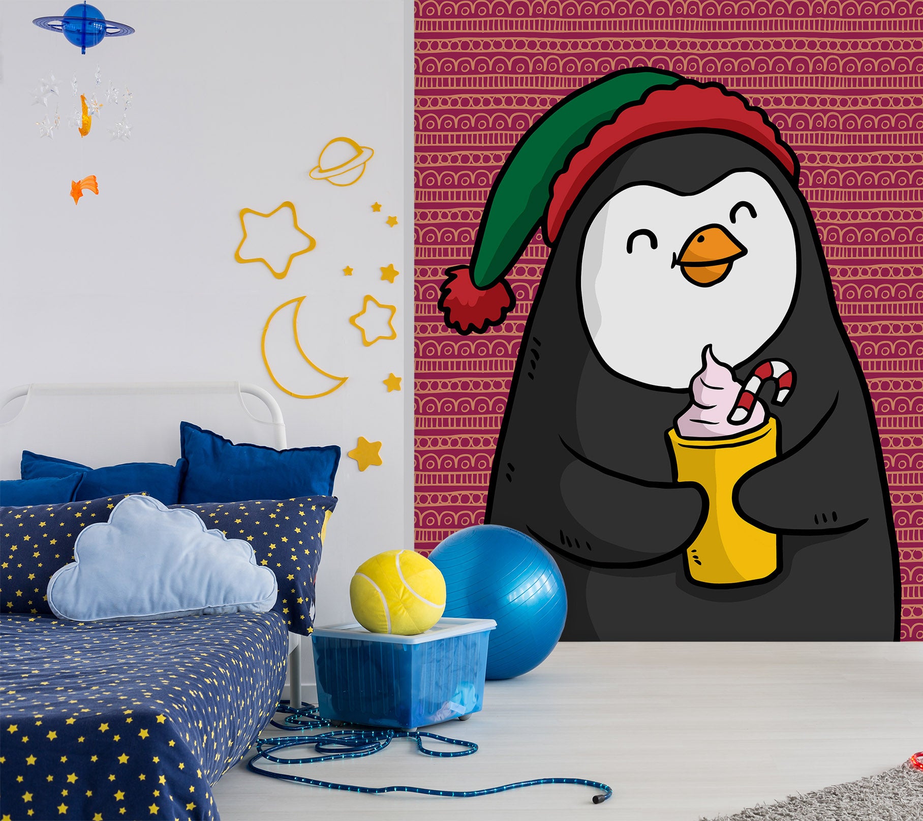 3D Cartoon Penguin 57156 Wall Murals