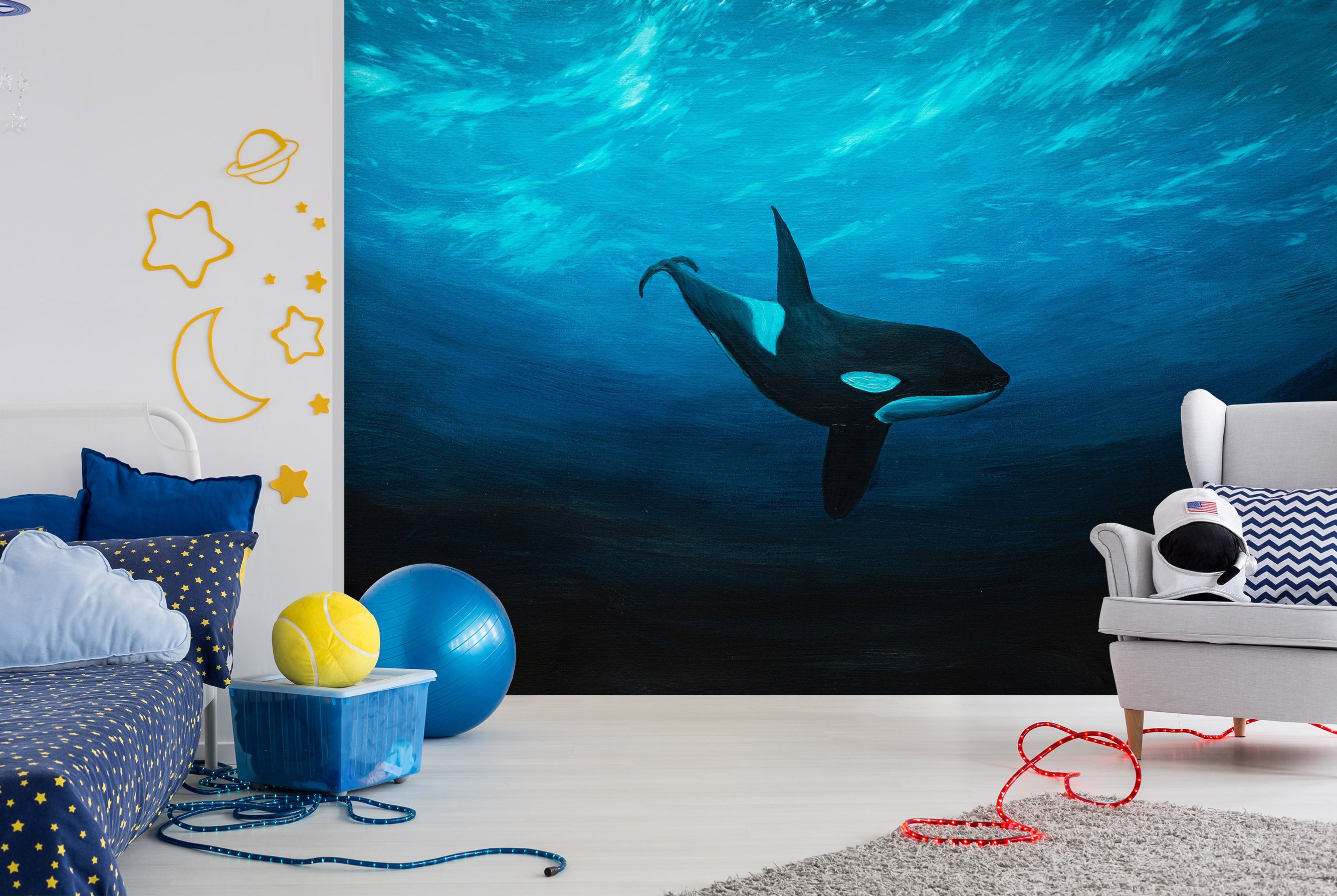 3D Ocean Whale 1852 Marina Zotova Wall Mural Wall Murals