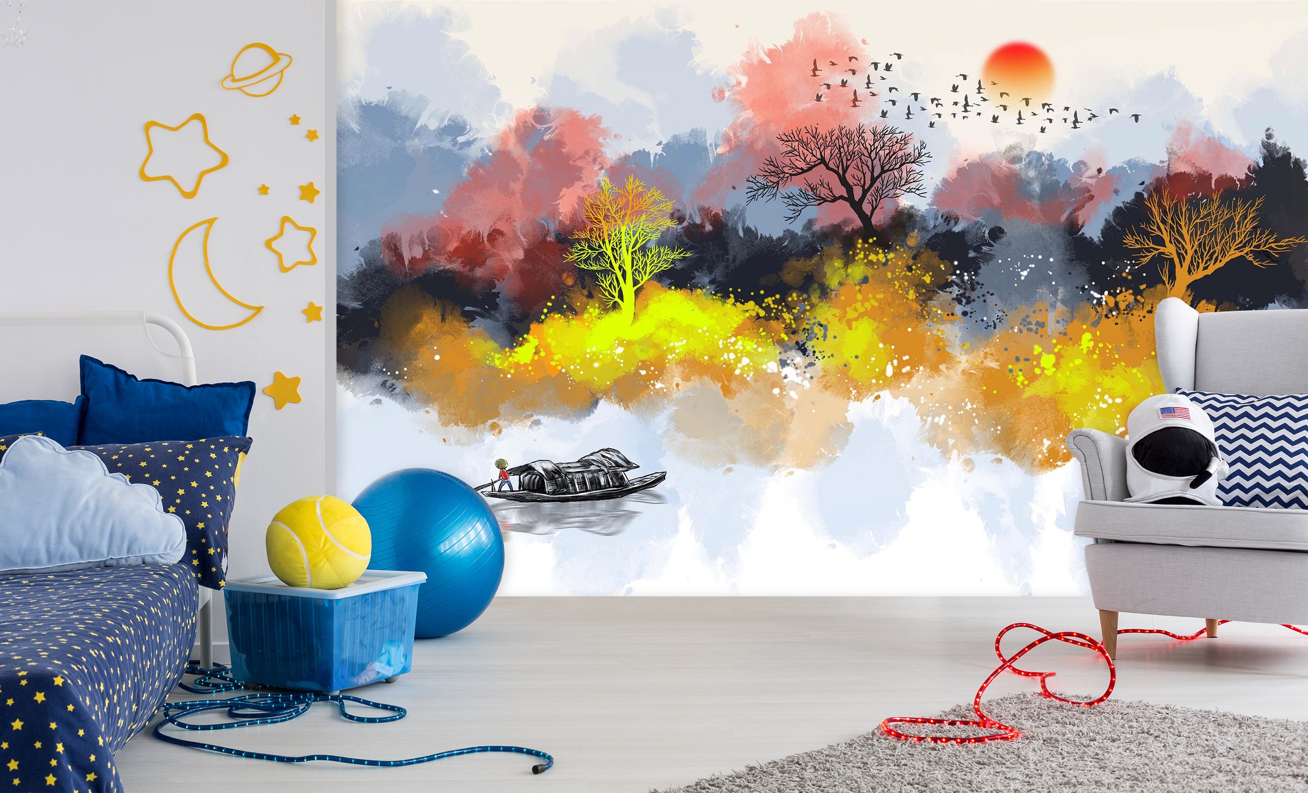 3D Golden Tree 2079 Wall Murals