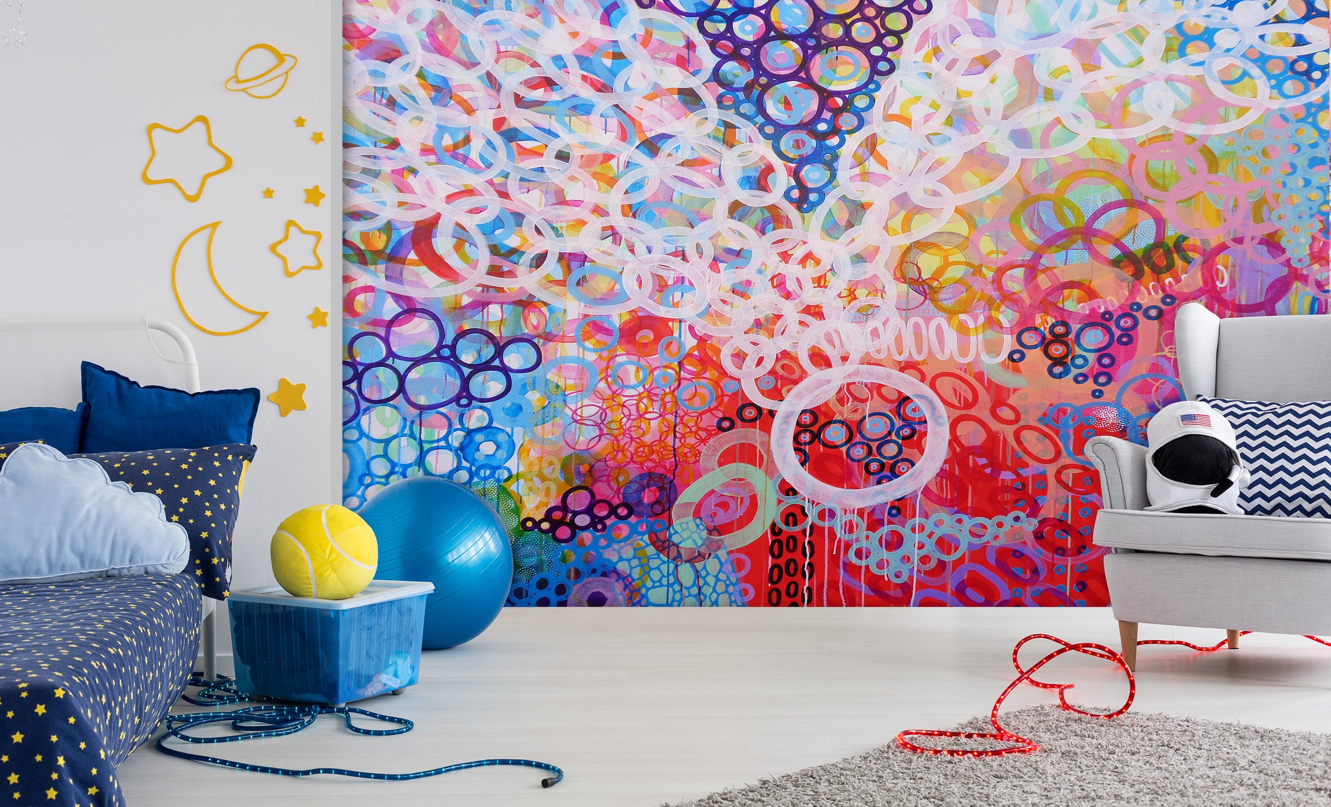 3D Colorful Circle Texture 12118 Misako Chida Wall Mural Wall Murals