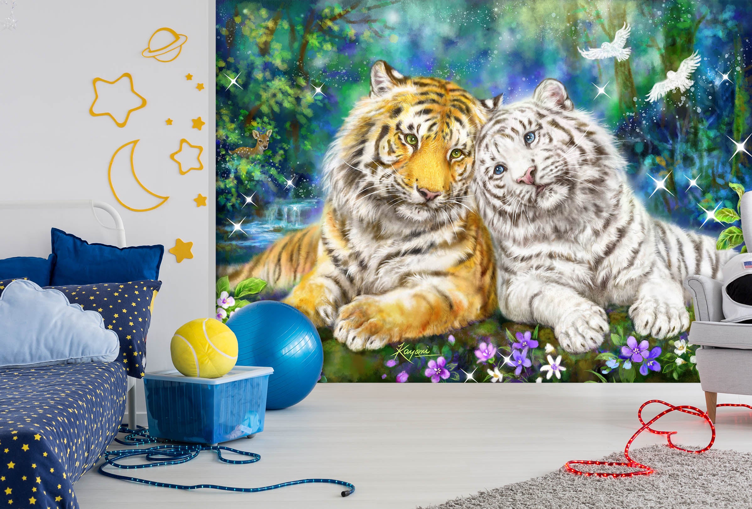 3D Tiger Friend 5533 Kayomi Harai Wall Mural Wall Murals