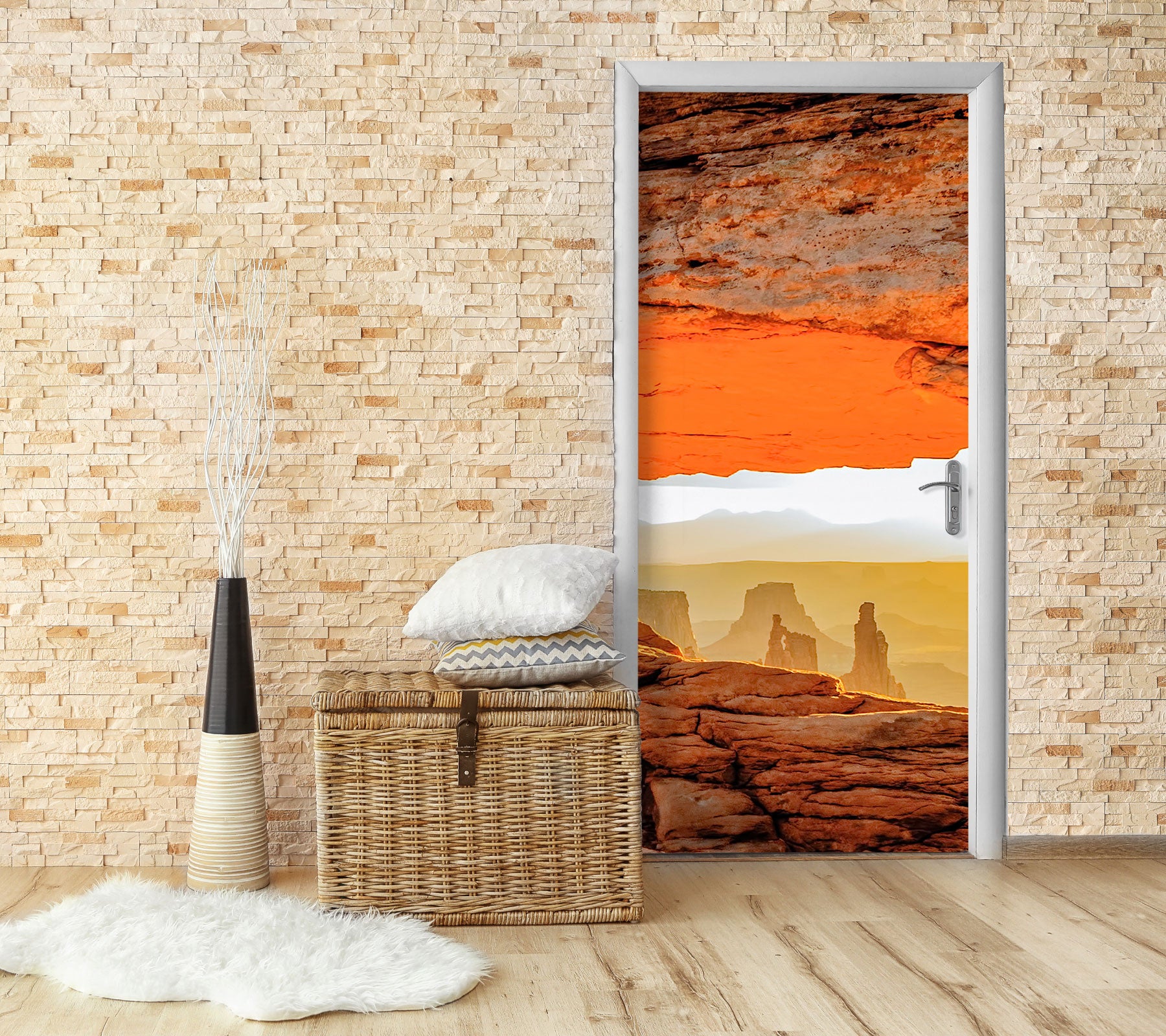 3D Stone Dust Pattern 107213 Beth Sheridan Door Mural