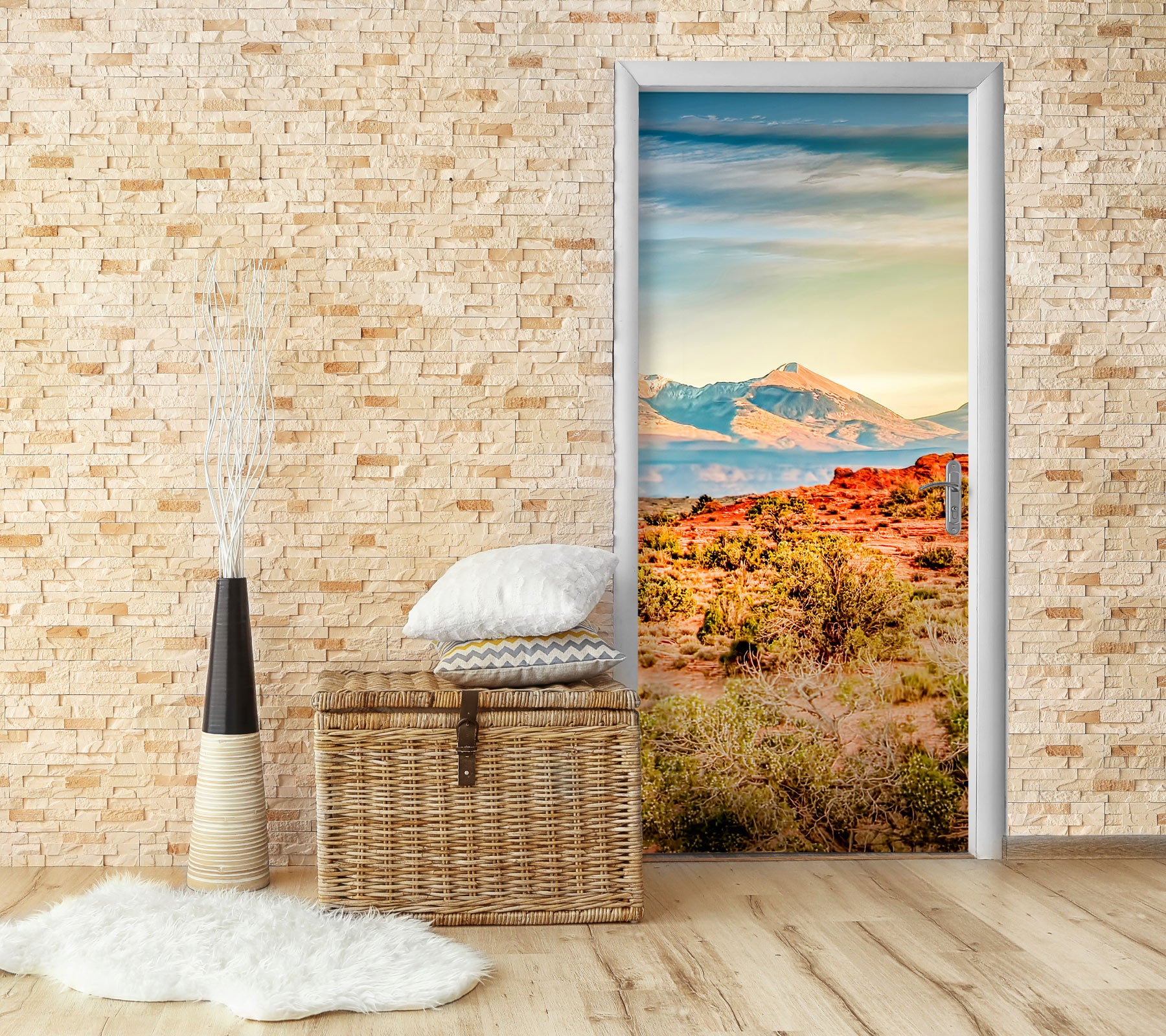 3D Meadow Stone Mountains 107162 Beth Sheridan Door Mural