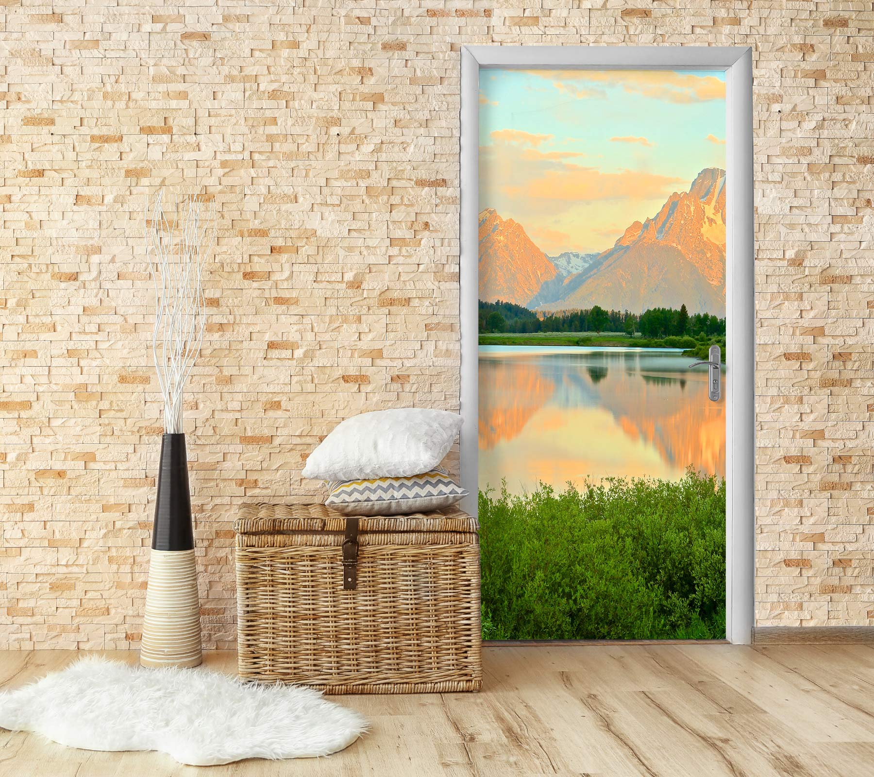 3D Grass Lake 110215 Kathy Barefield Door Mural