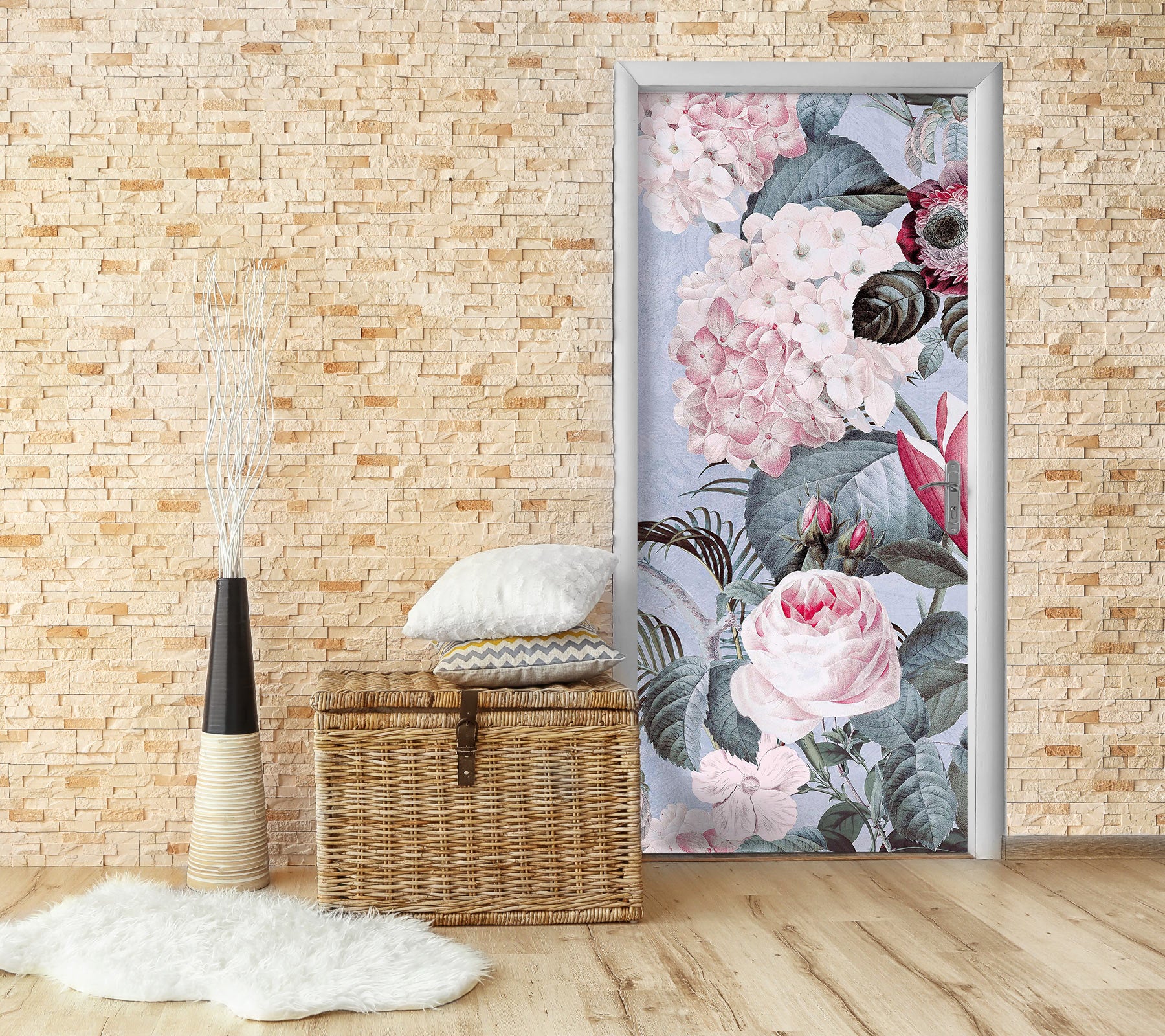 3D Rose Clump 11907 Andrea Haase Door Mural