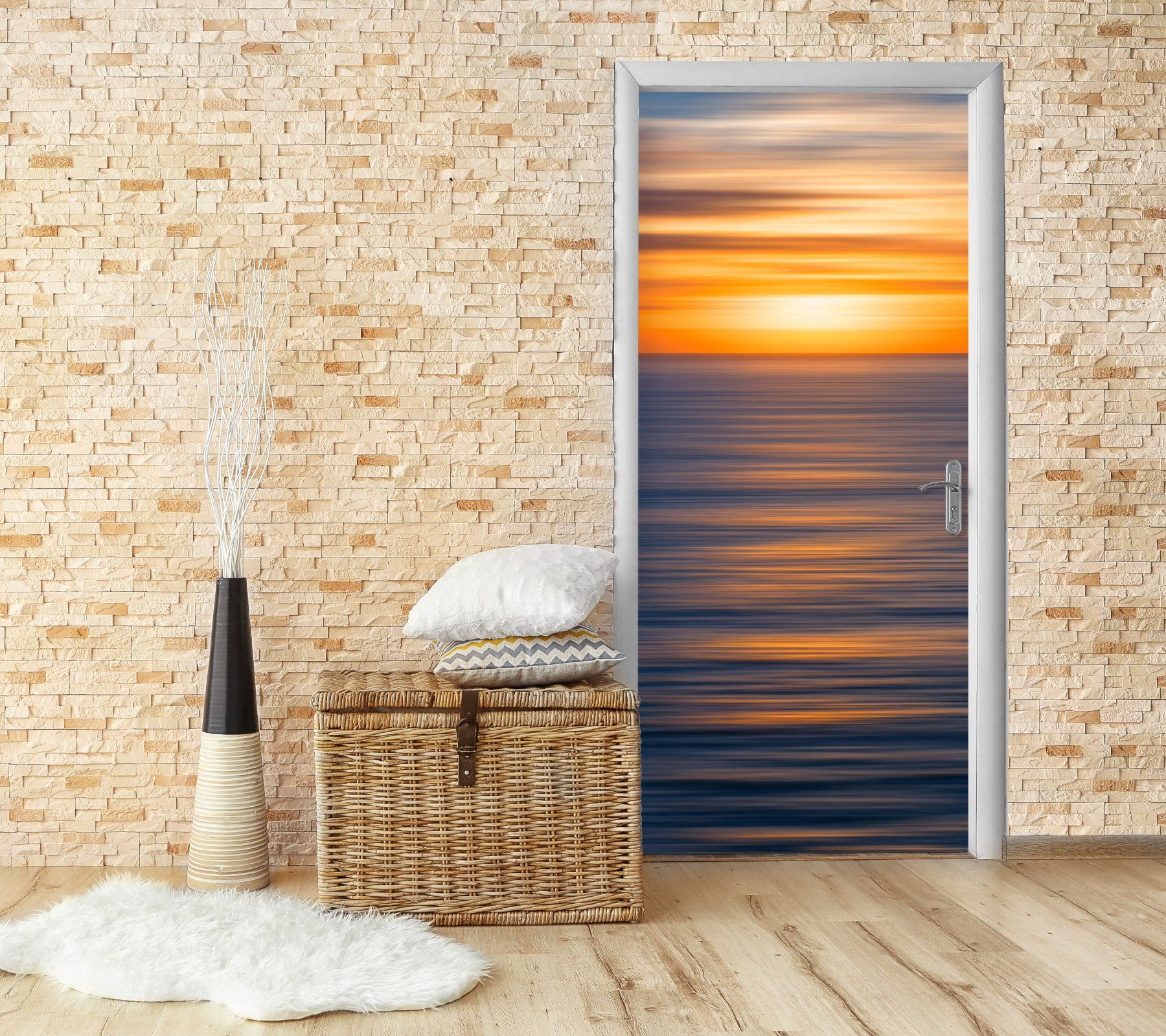 3D Sea Surface Sunlight 119152 Marco Carmassi Door Mural