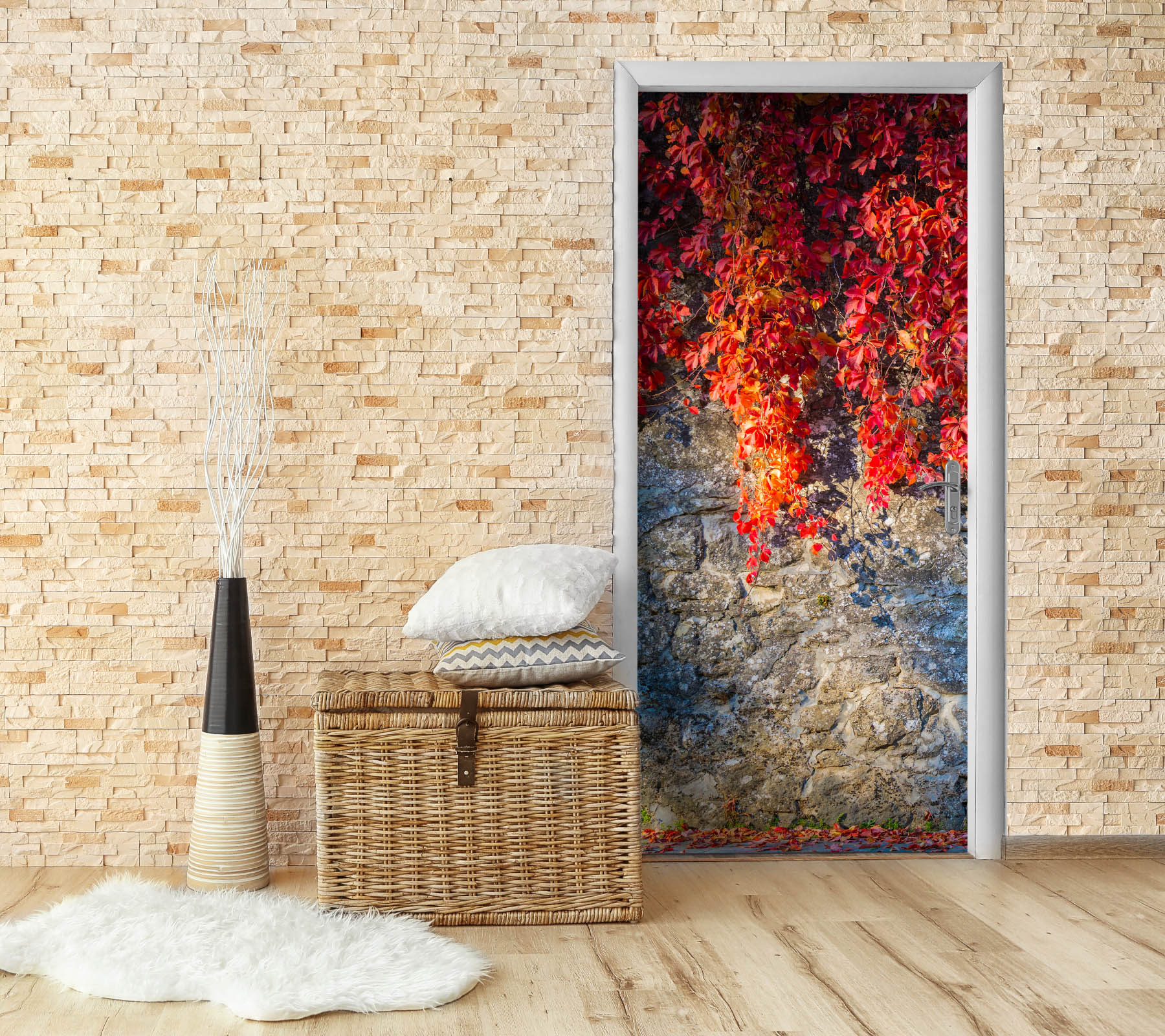 3D Flower Vine 119123 Marco Carmassi Door Mural