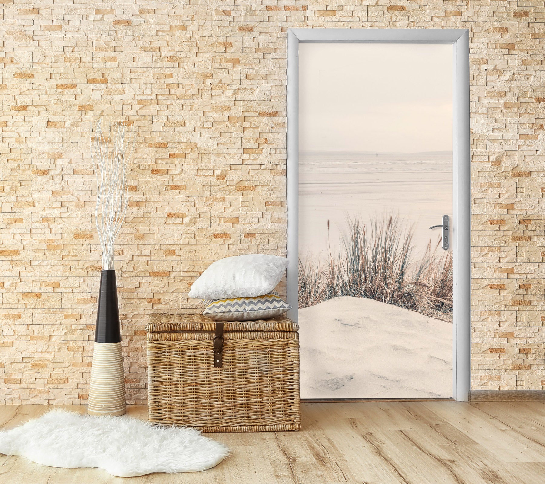 3D Beach Grass 10261 Assaf Frank Door Mural