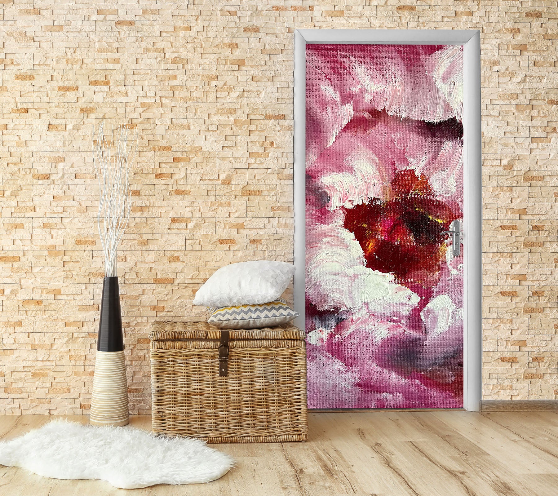 3D Pink Print 3267 Skromova Marina Door Mural