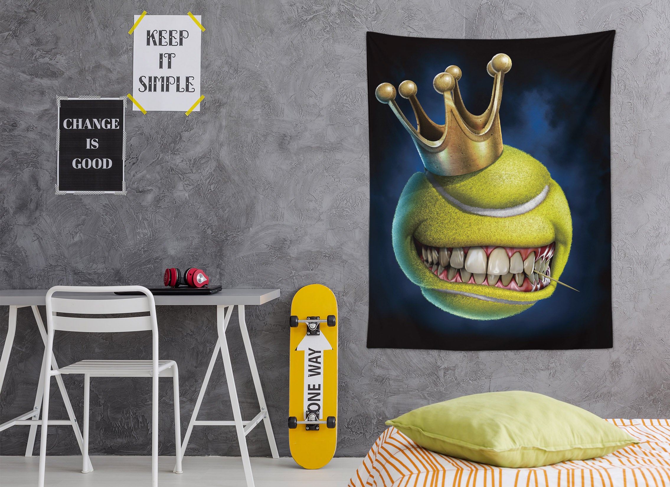 3D Crown Tennis 121151 Tom Wood Tapestry Hanging Cloth Hang