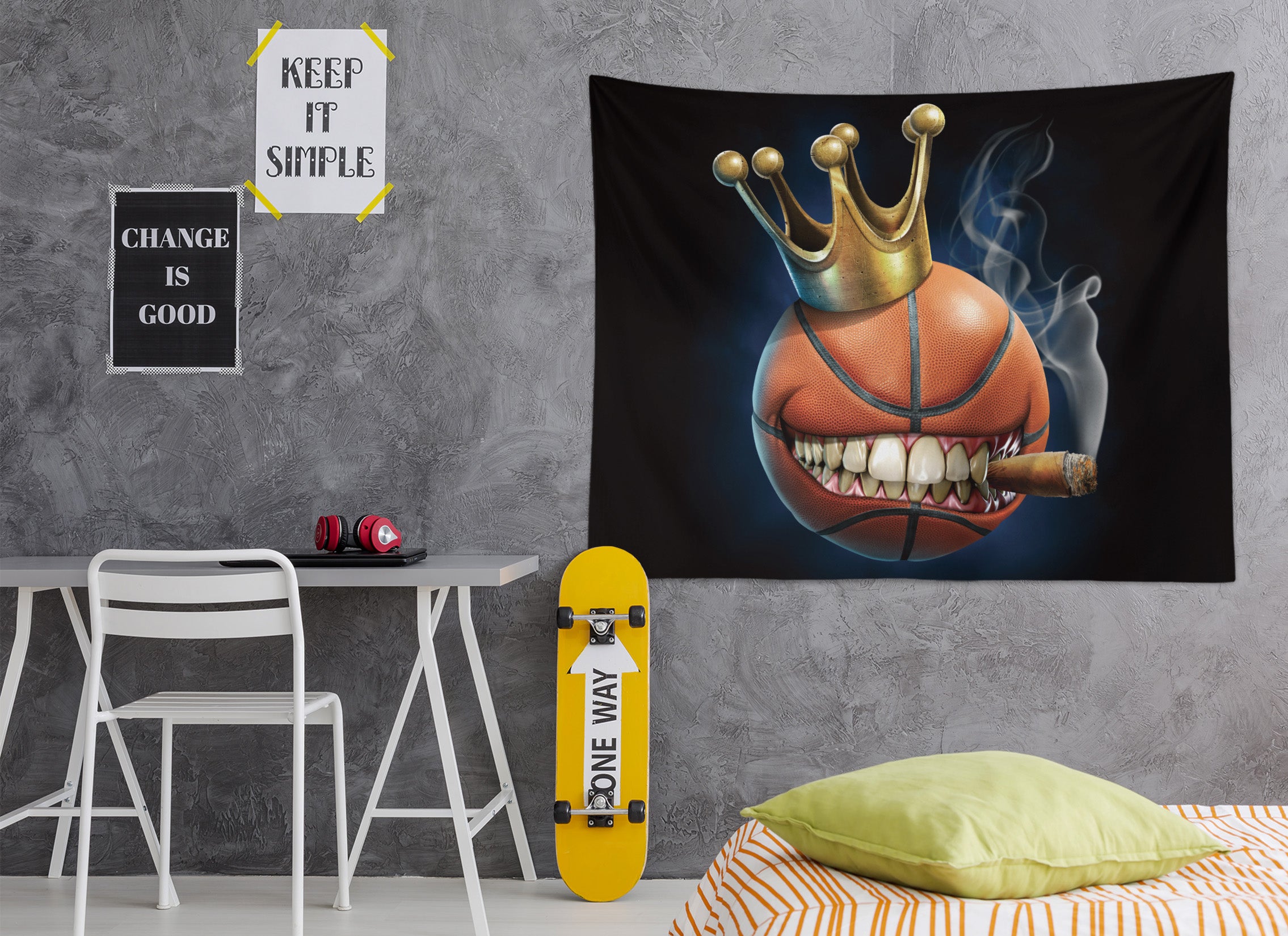 3D Crown Cigarette Basketball 121186 Tom Wood Tapestry Hanging Cloth Hang