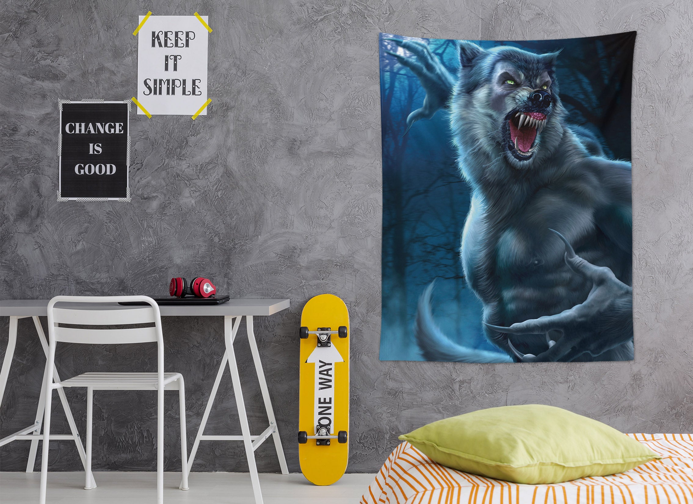 3D Werewolf 121161 Tom Wood Tapestry Hanging Cloth Hang