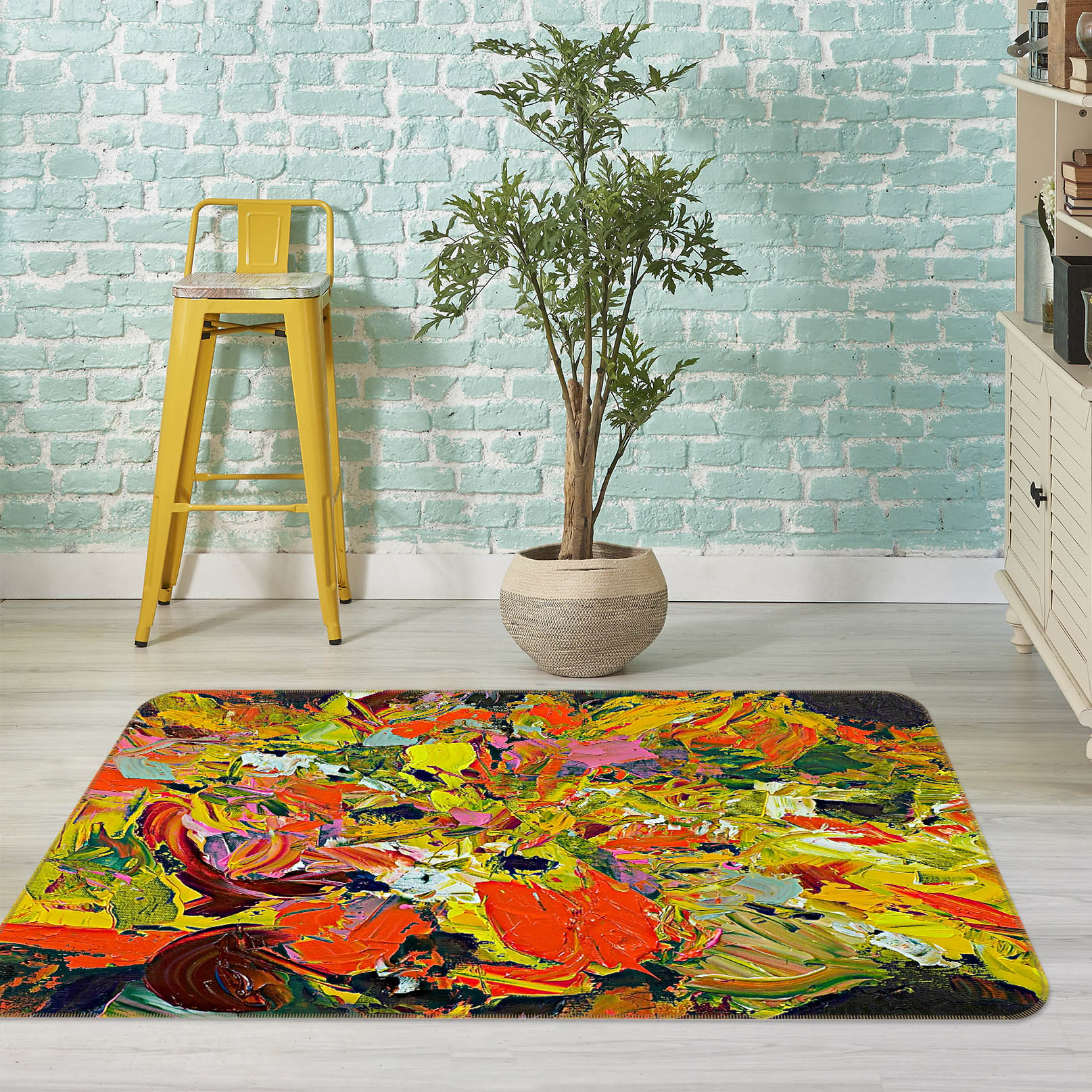 3D Color Pattern 1008 Allan P. Friedlander Rug Non Slip Rug Mat