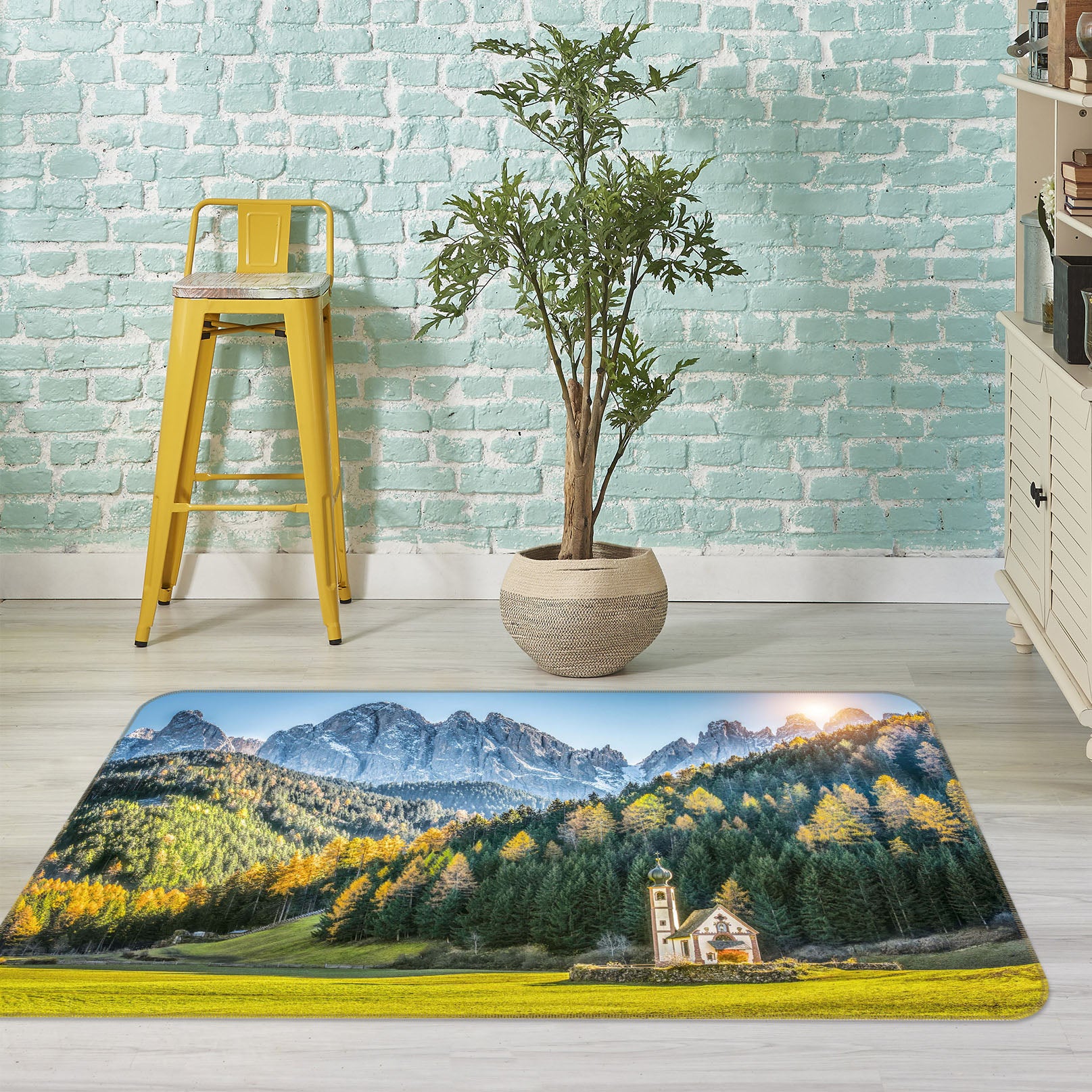 3D Sunny Forest 1138 Marco Carmassi Rug Non Slip Rug Mat