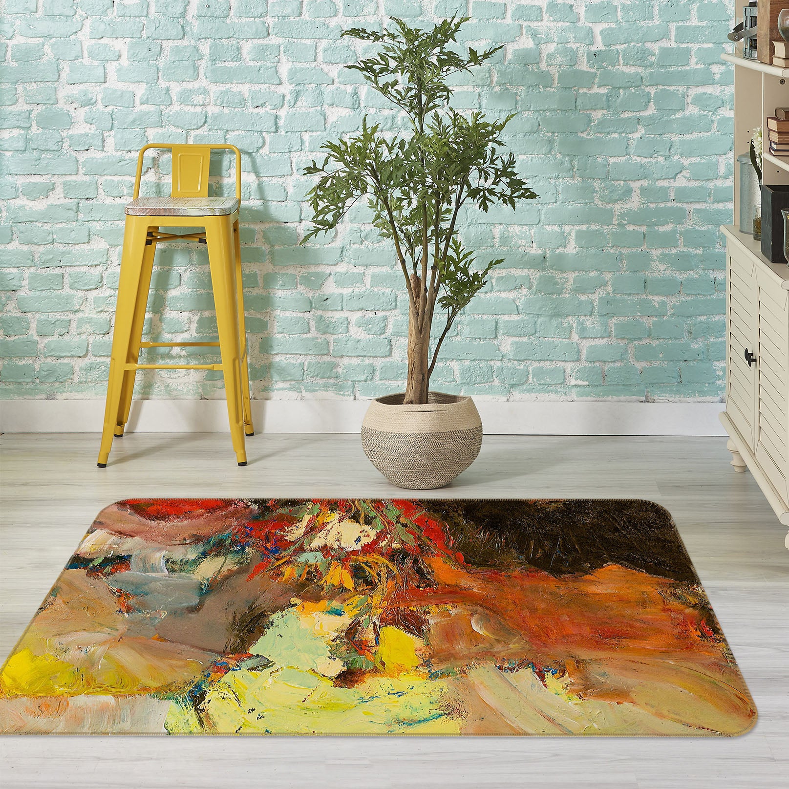 3D Color Art 1001 Allan P. Friedlander Rug Non Slip Rug Mat