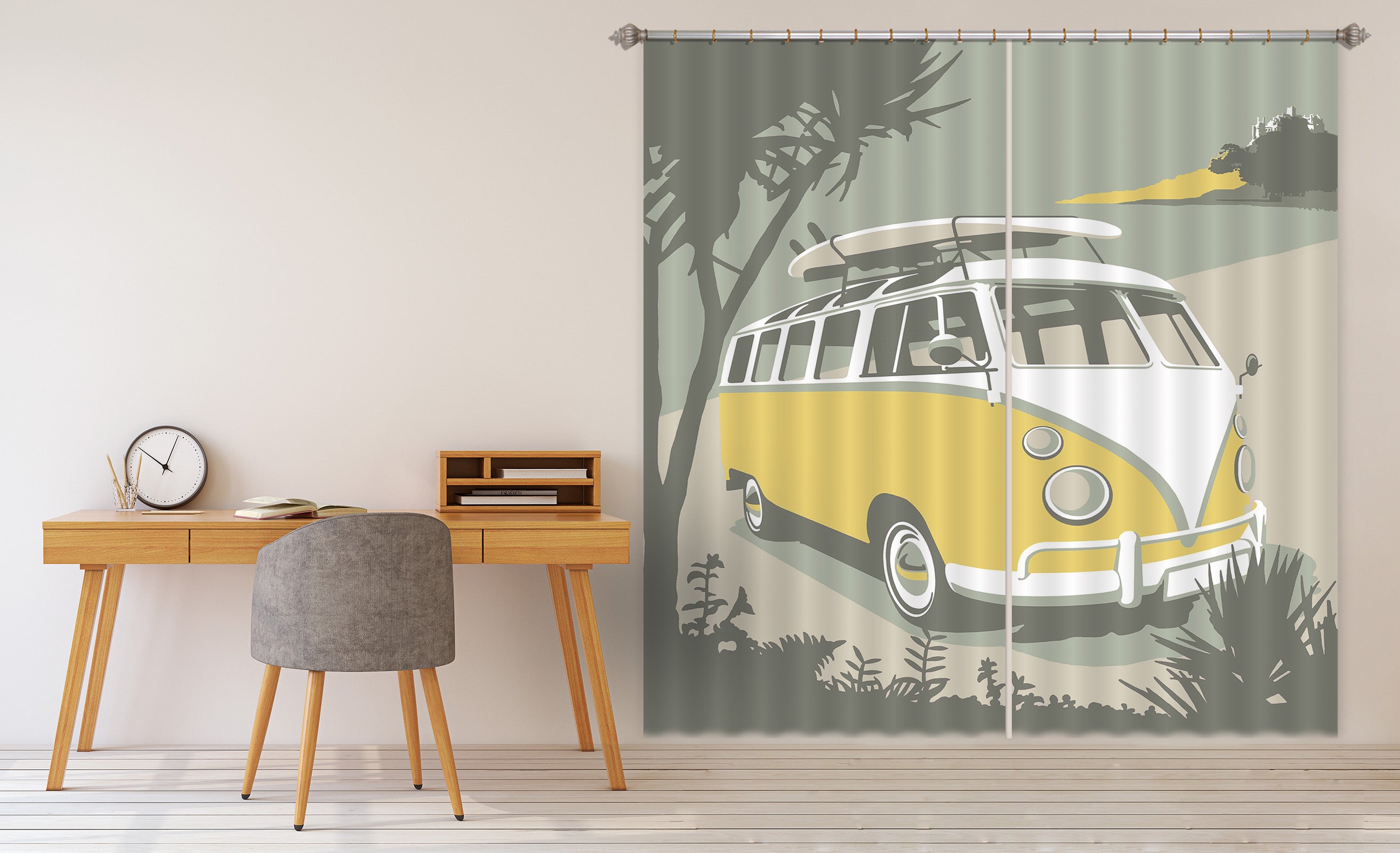 3D Marazion Camper 120 Steve Read Curtain Curtains Drapes