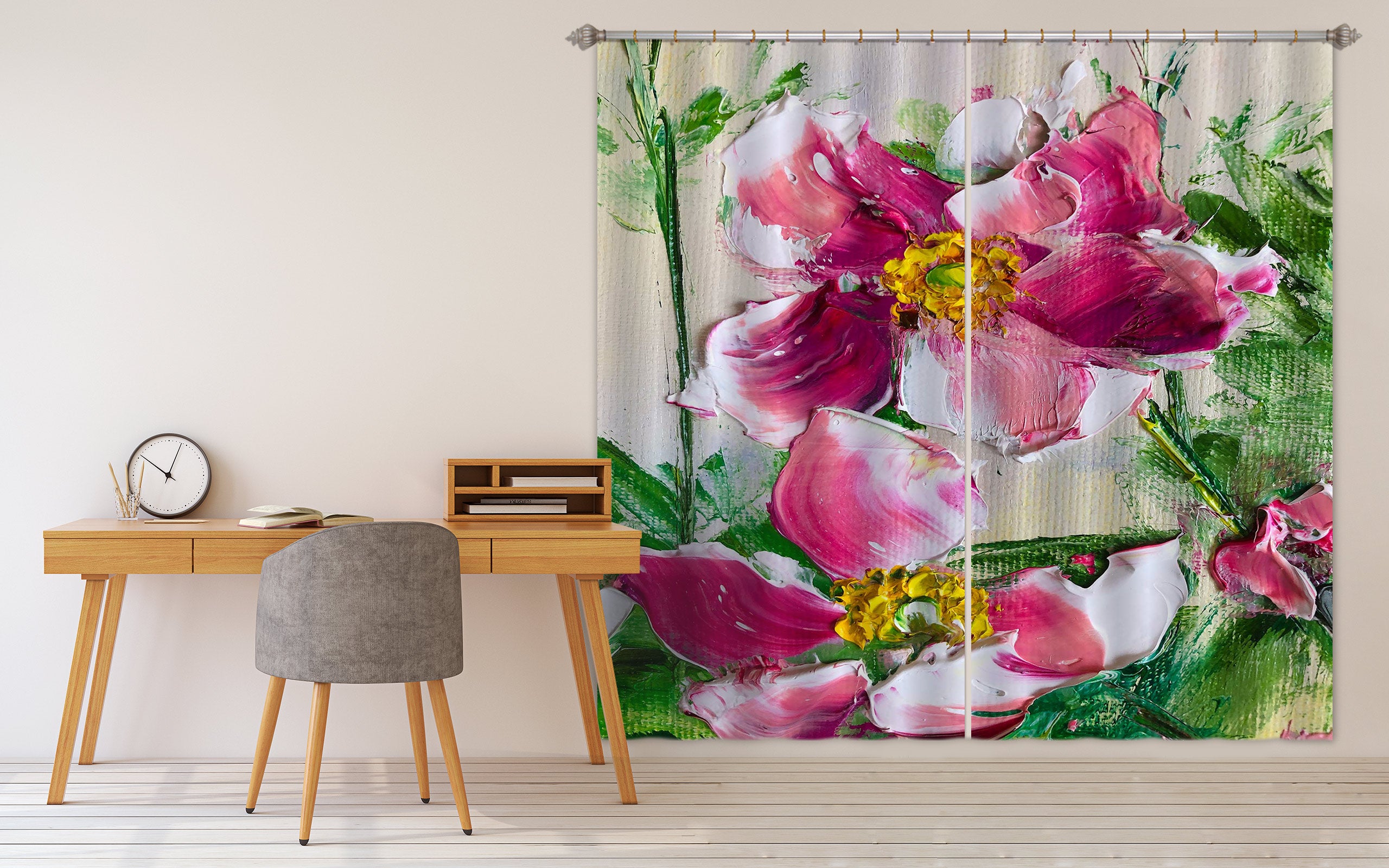 3D Flower Petals 370 Skromova Marina Curtain Curtains Drapes