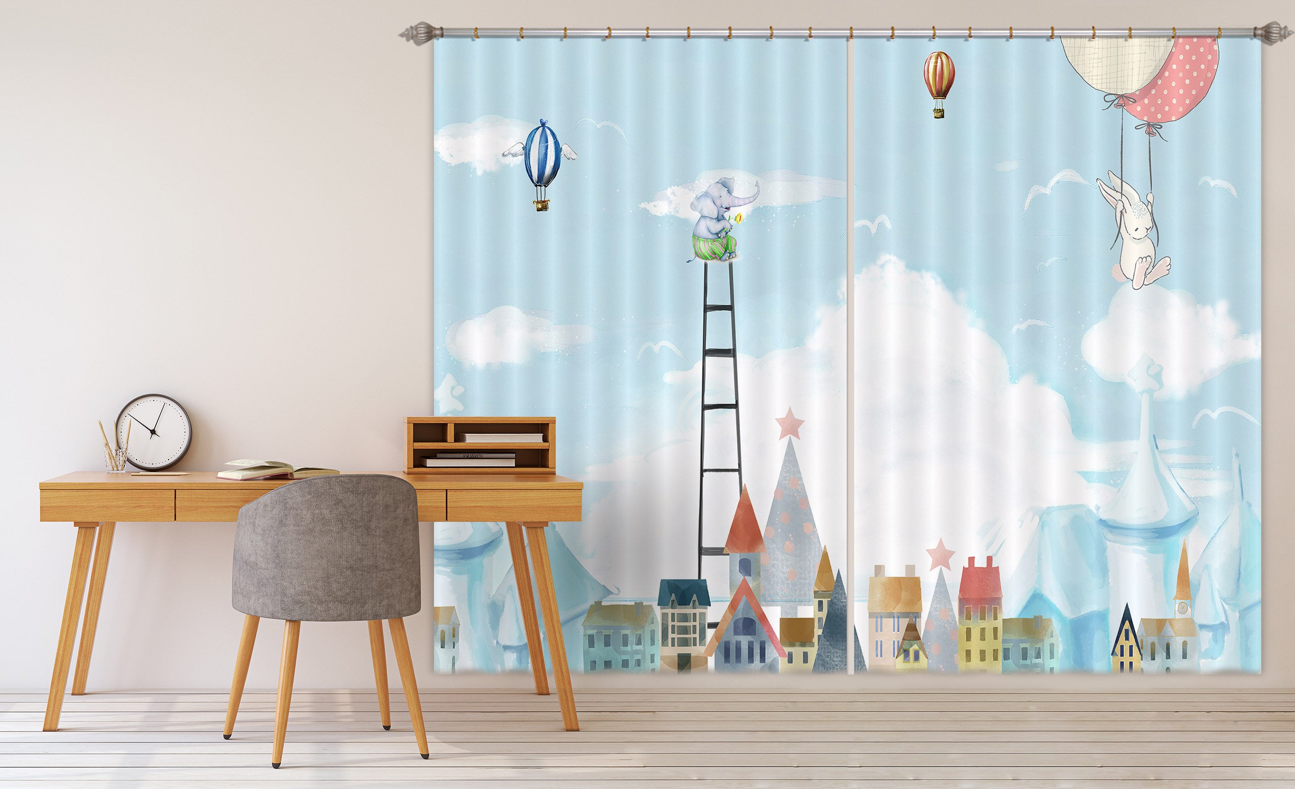 3D Children Kingdom 744 Curtains Drapes