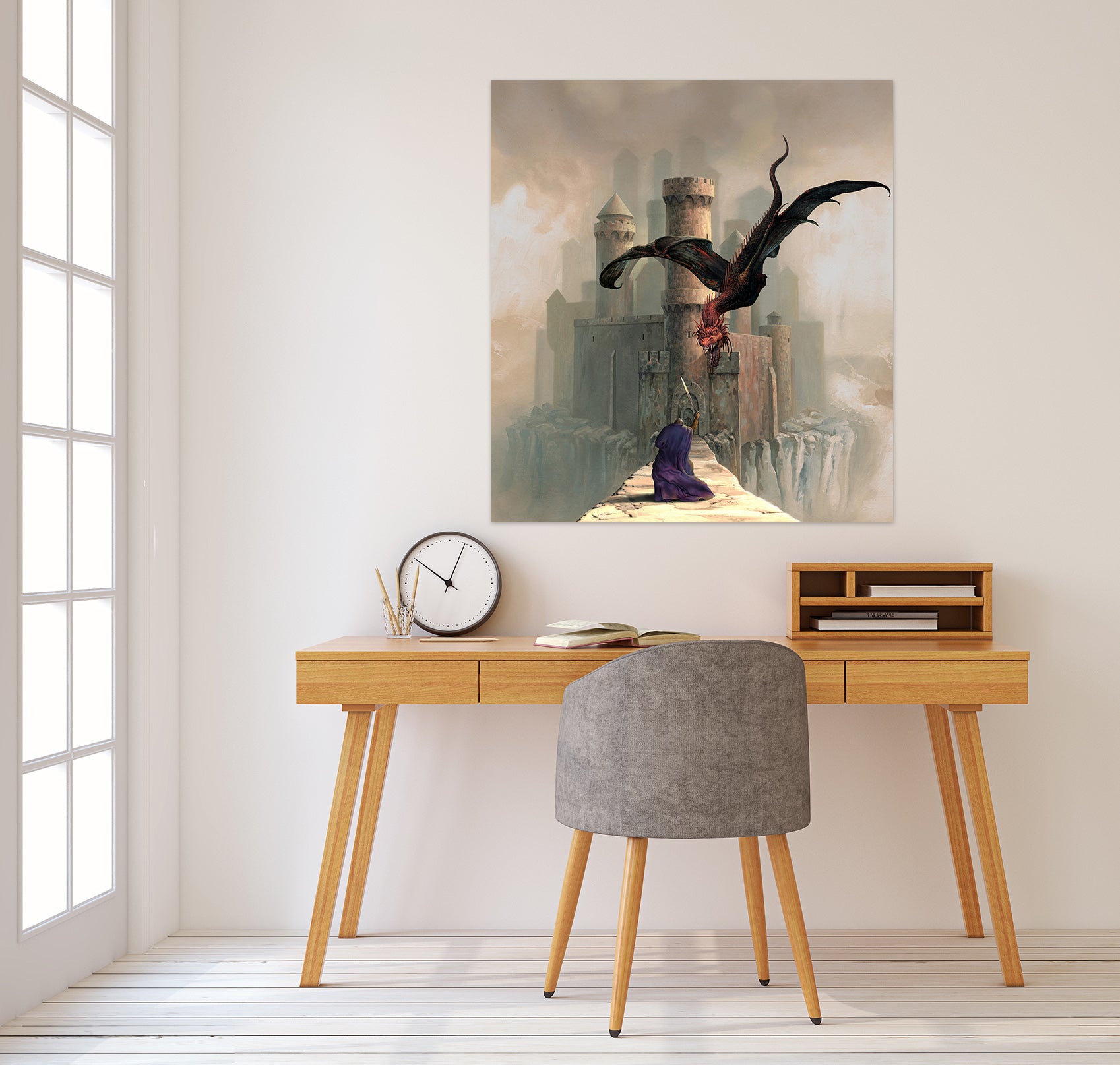 3D Castle Tower Dragon 8106 Ciruelo Wall Sticker