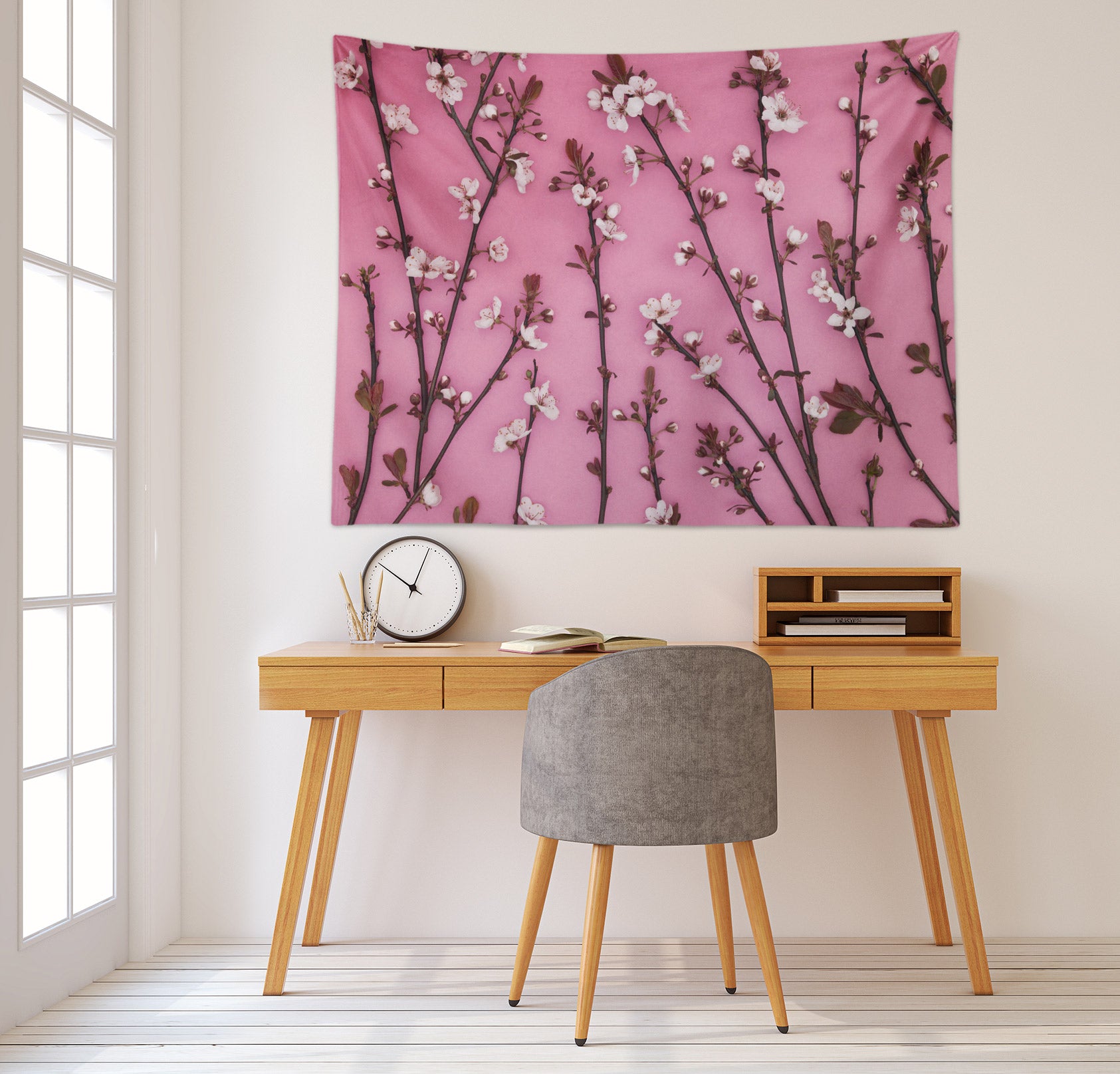 3D Pink Peach Blossom 1014 Assaf Frank Tapestry Hanging Cloth Hang