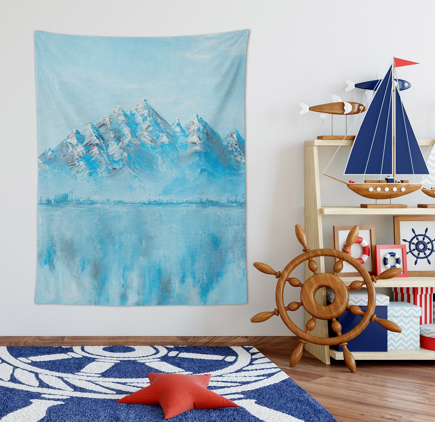 3D Blue Mountain 5290 Marina Zotova Tapestry Hanging Cloth Hang