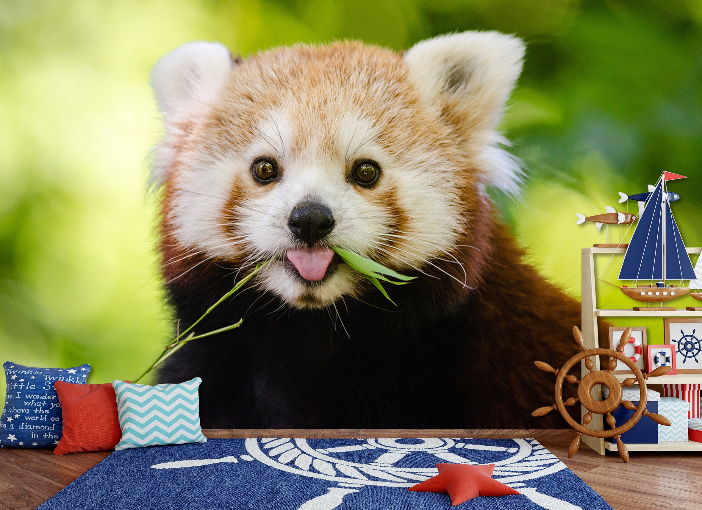 3D Cute Red Panda 216 Wall Murals