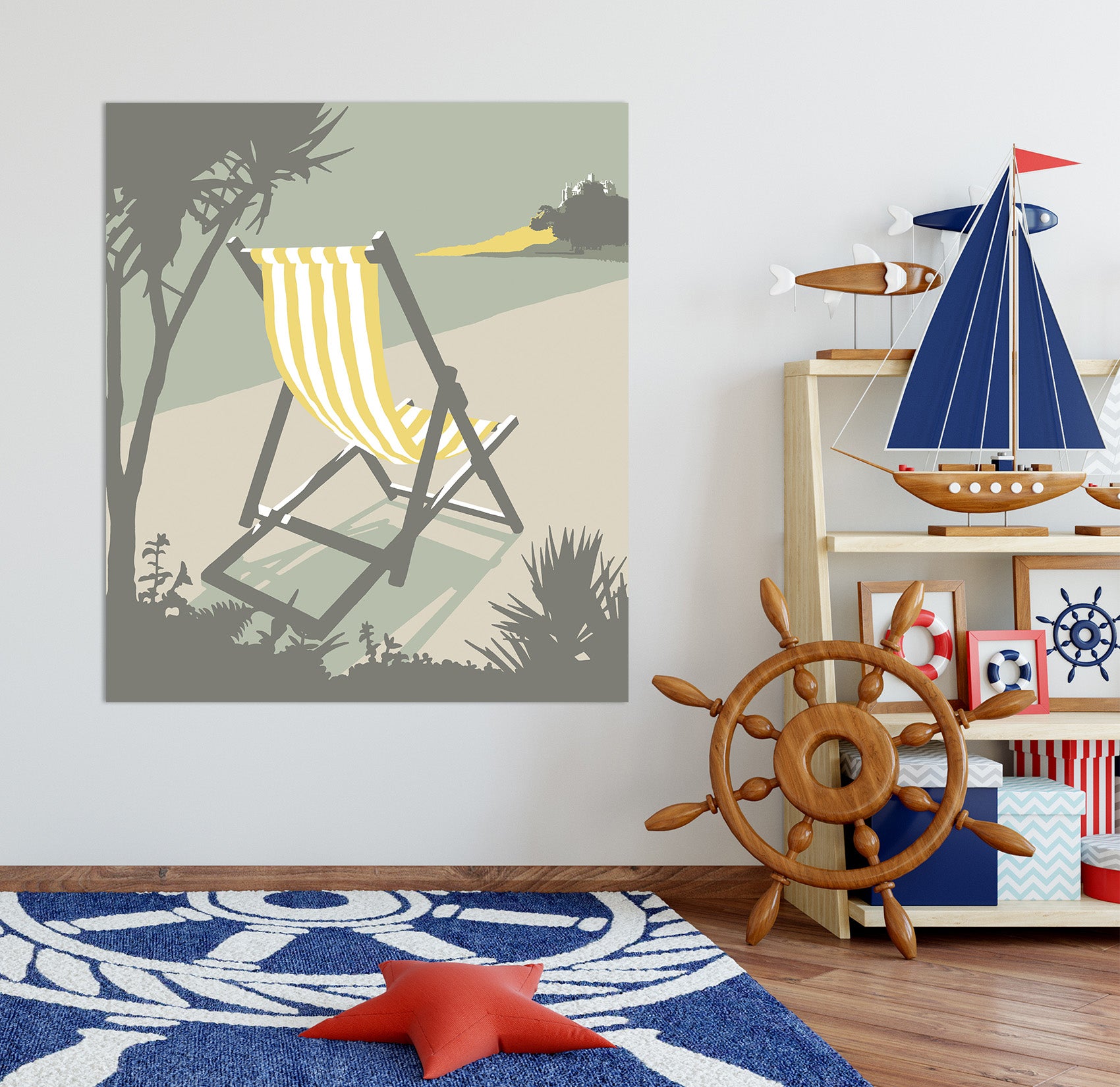 3D Marazion Deckchair 034 Steve Read Wall Sticker