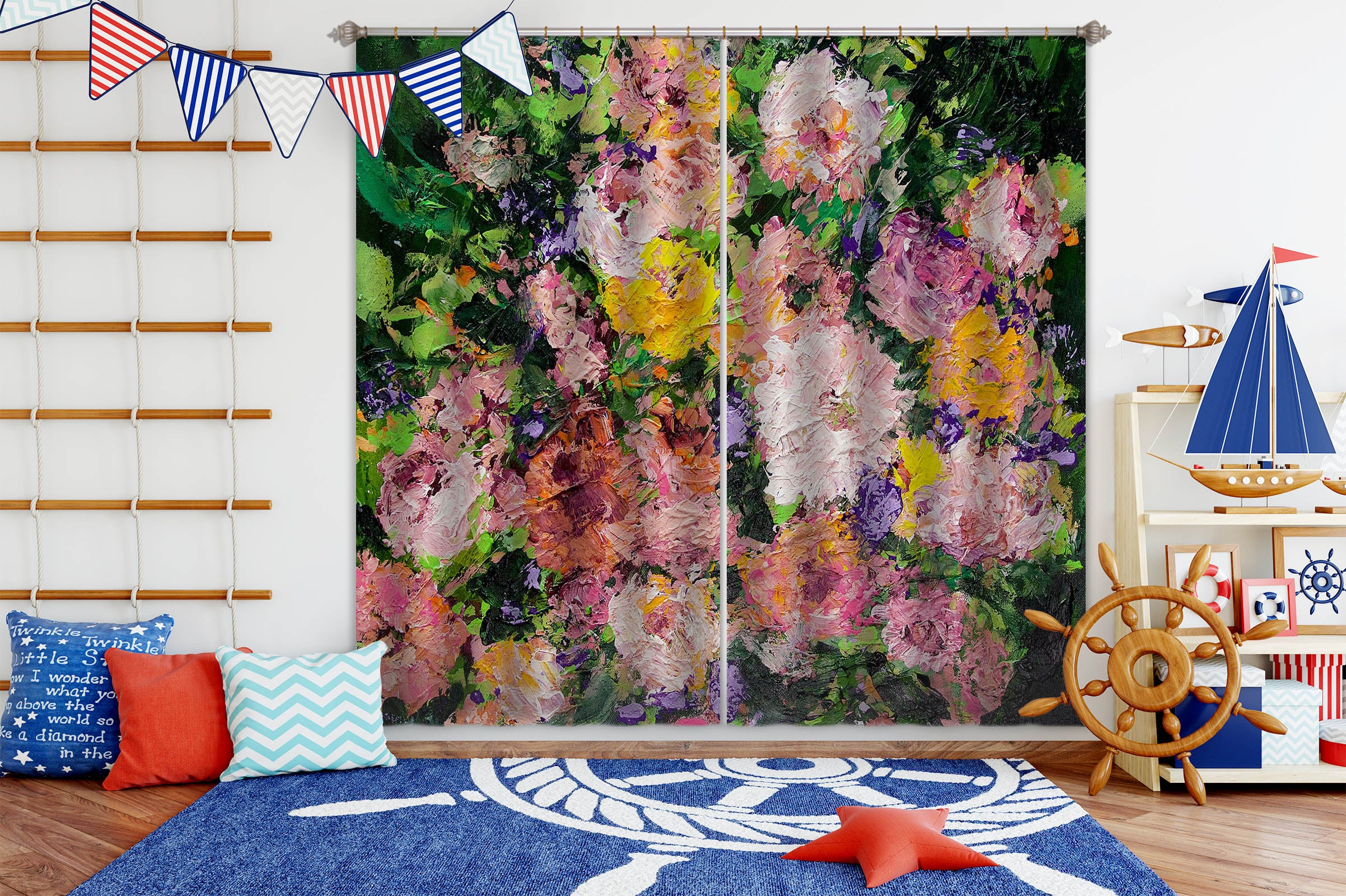 3D Heavenly Garden 275 Allan P. Friedlander Curtain Curtains Drapes