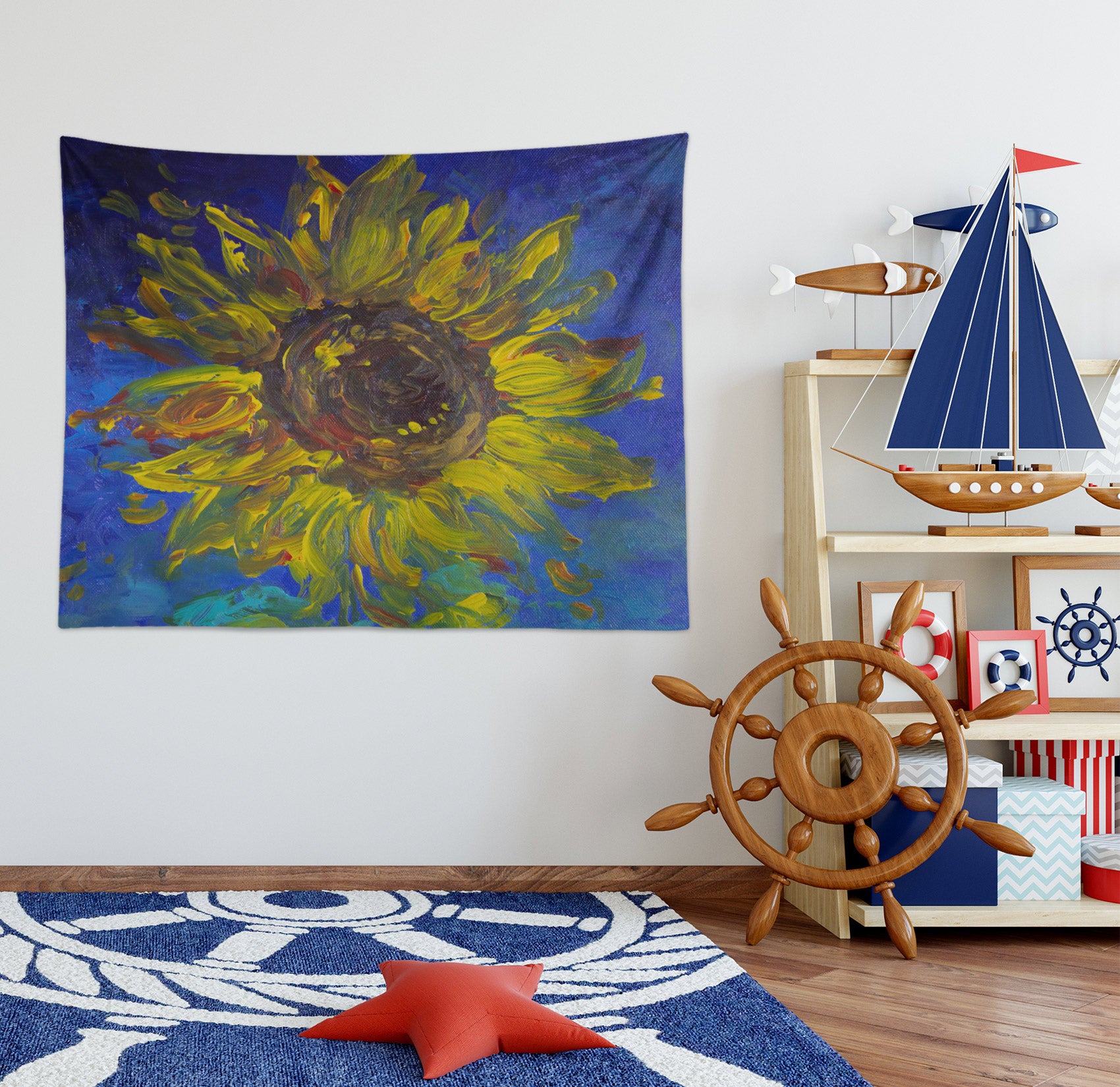 3D Sunflower 111194 Debi Coules Tapestry Hanging Cloth Hang