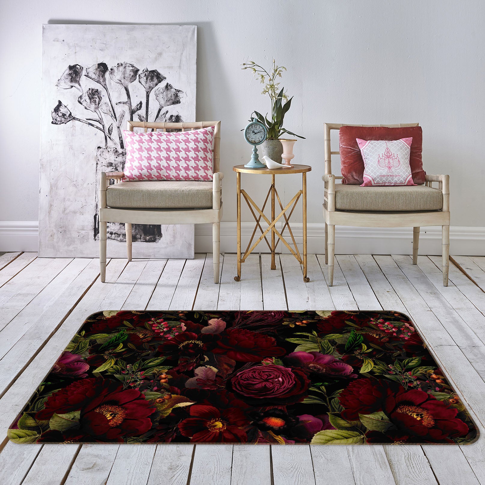 3D Night Garden 177 Uta Naumann Rug Non Slip Rug Mat