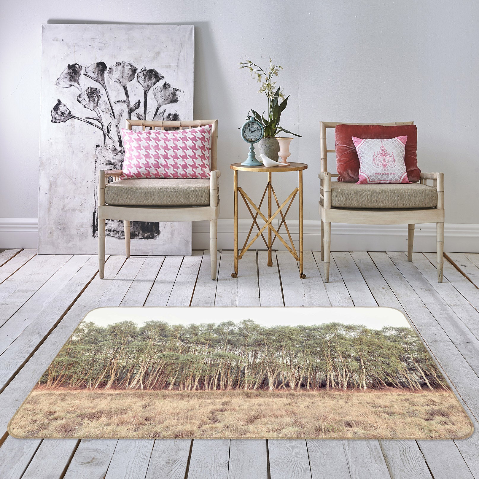 3D Forest Plant 145 Assaf Frank Rug Non Slip Rug Mat