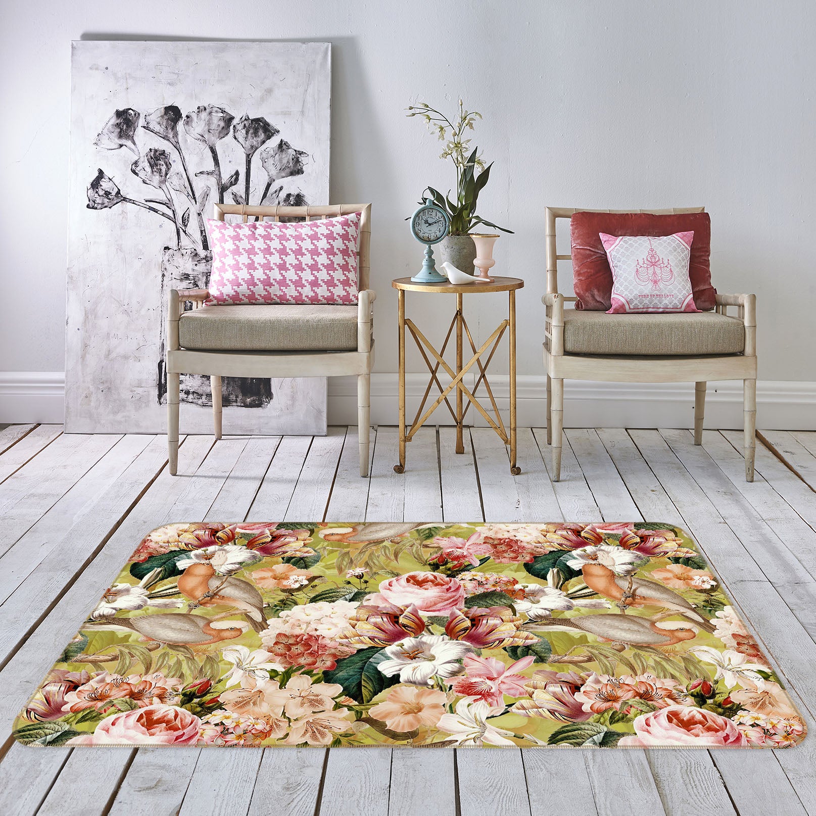 3D Painted Garden 118 Uta Naumann Rug Non Slip Rug Mat