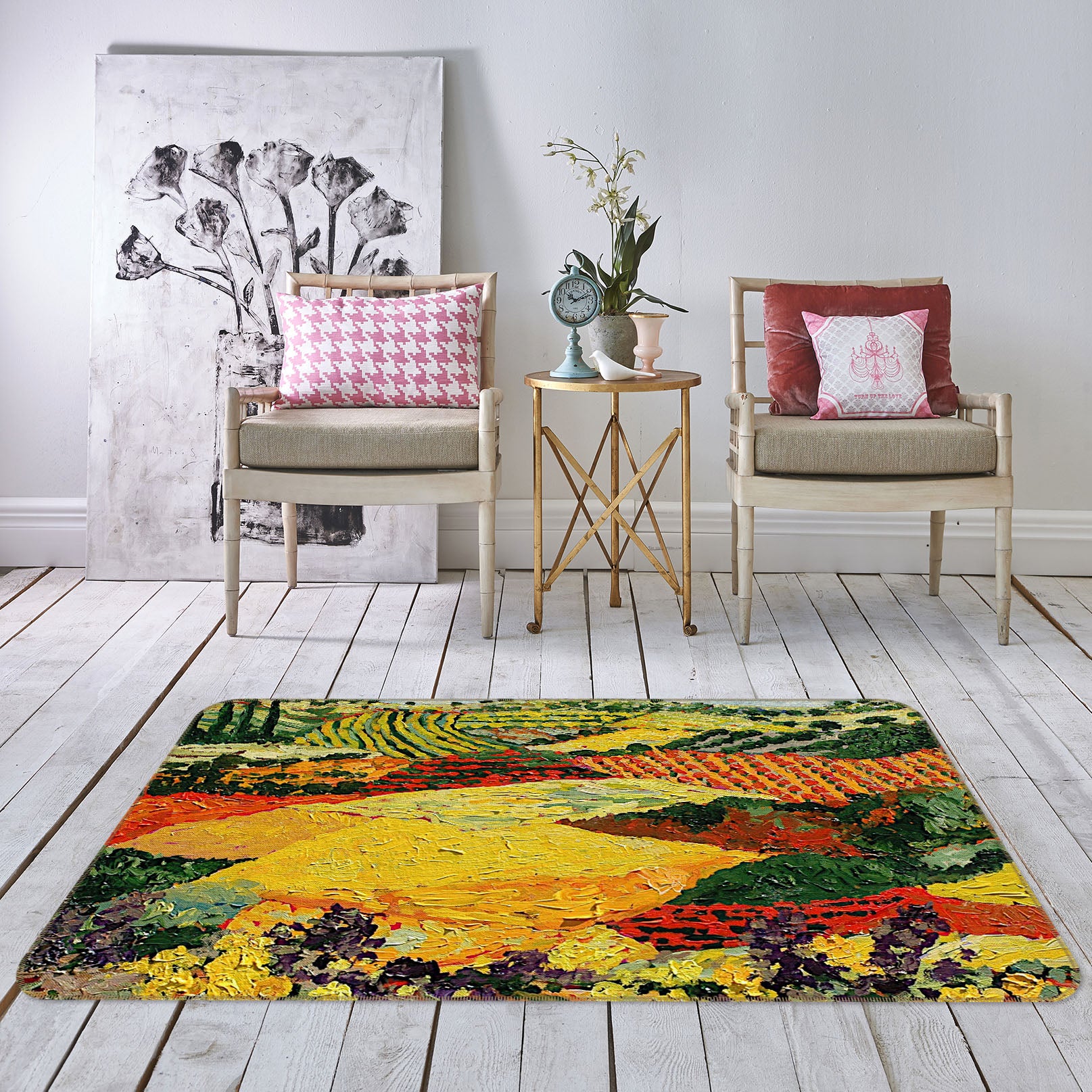 3D Early Clouds 1023 Allan P. Friedlander Rug Non Slip Rug Mat