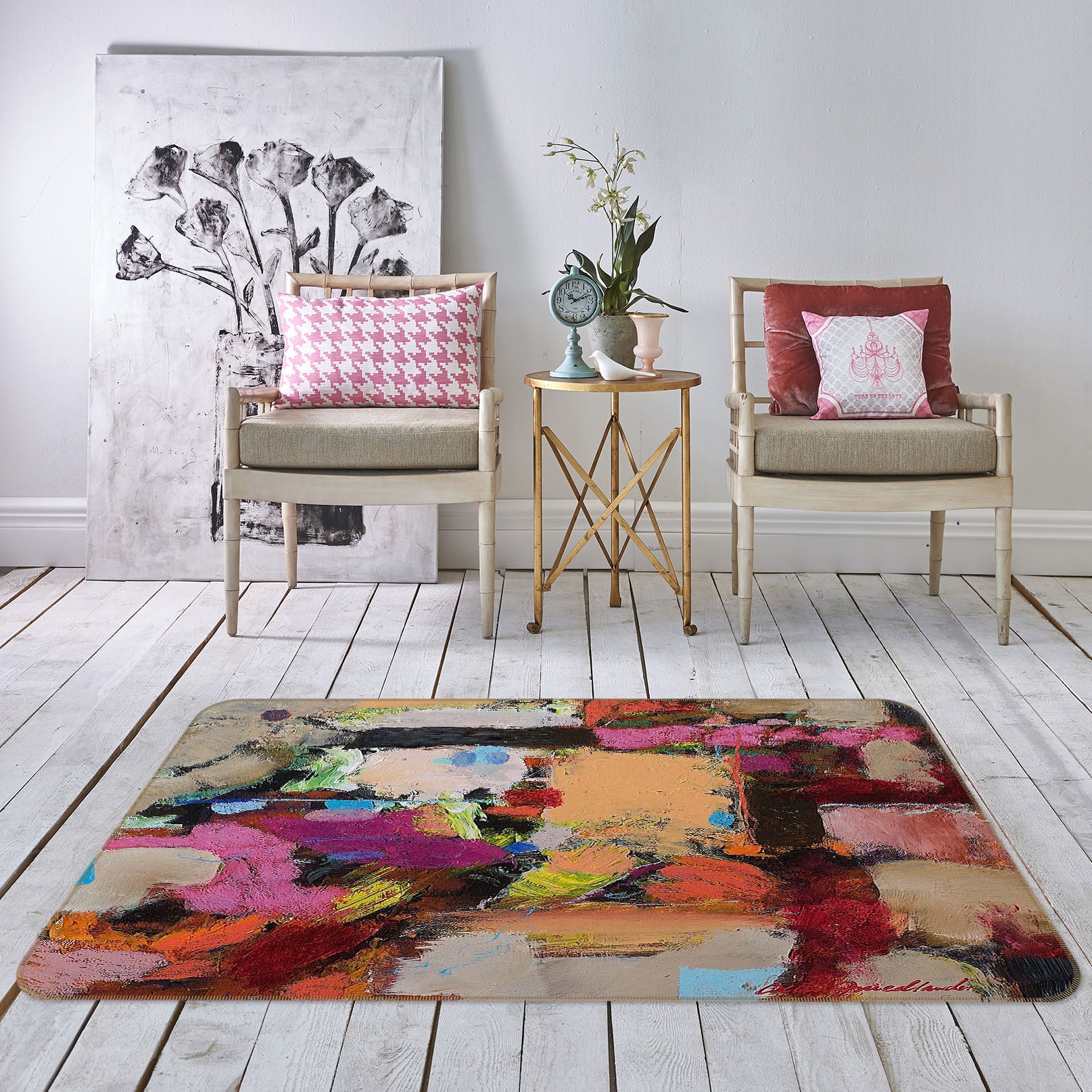 3D Painted Colors 1017 Allan P. Friedlander Rug Non Slip Rug Mat