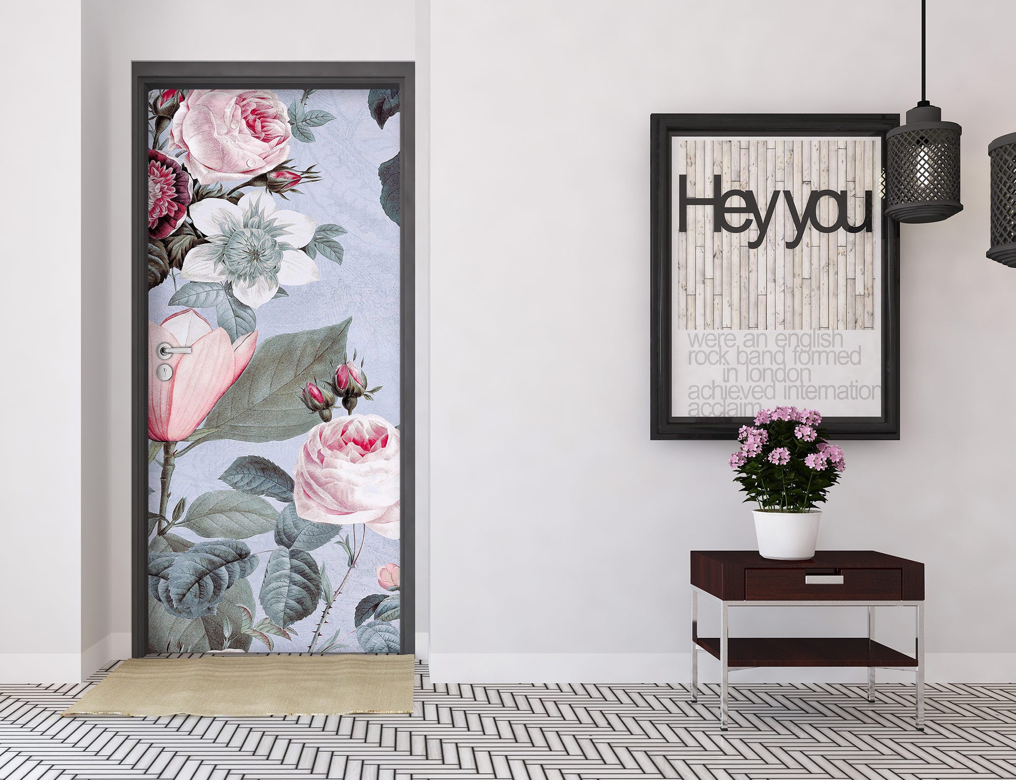 3D Rose Bush 11904 Andrea Haase Door Mural