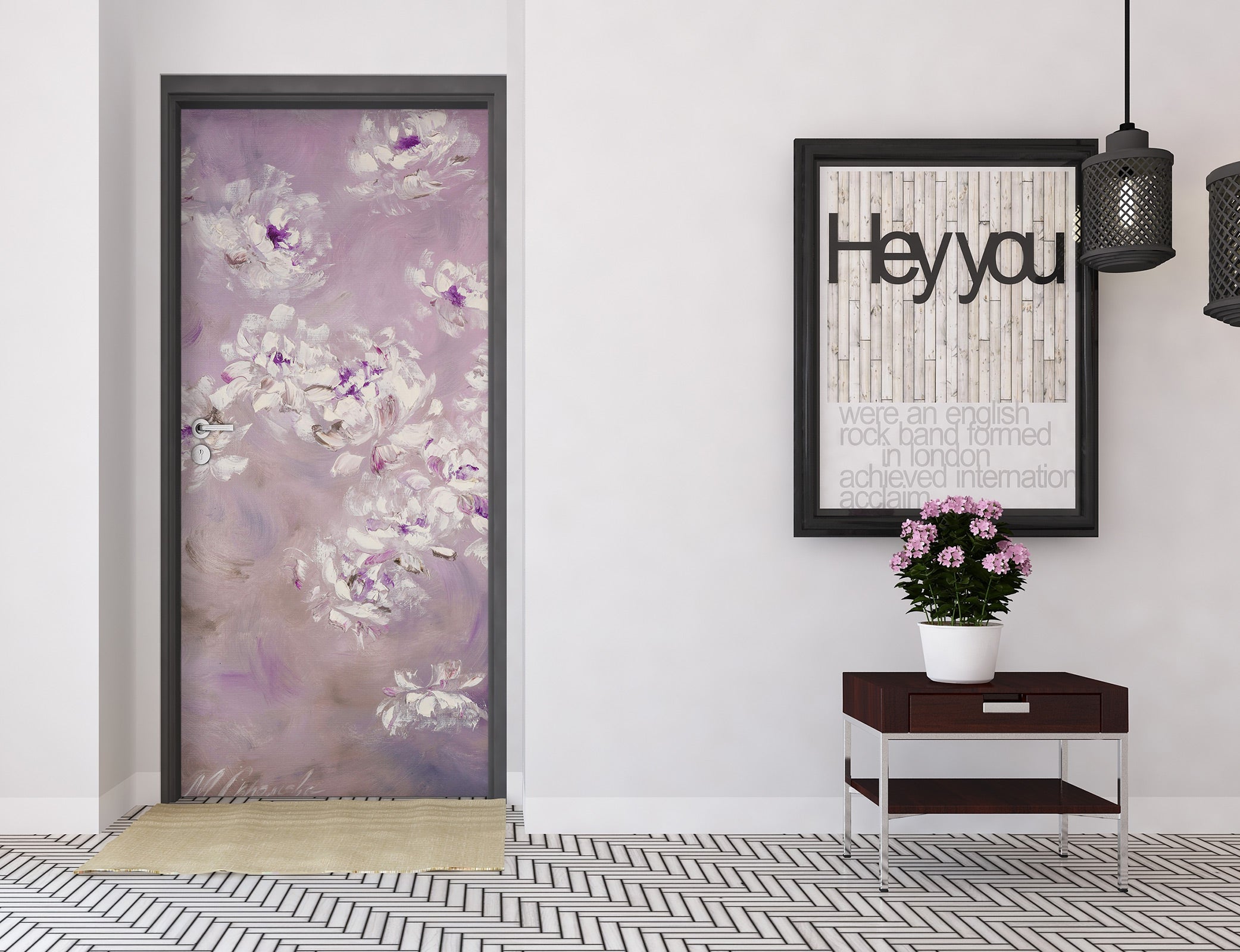 3D Flower Pattern 3218 Skromova Marina Door Mural