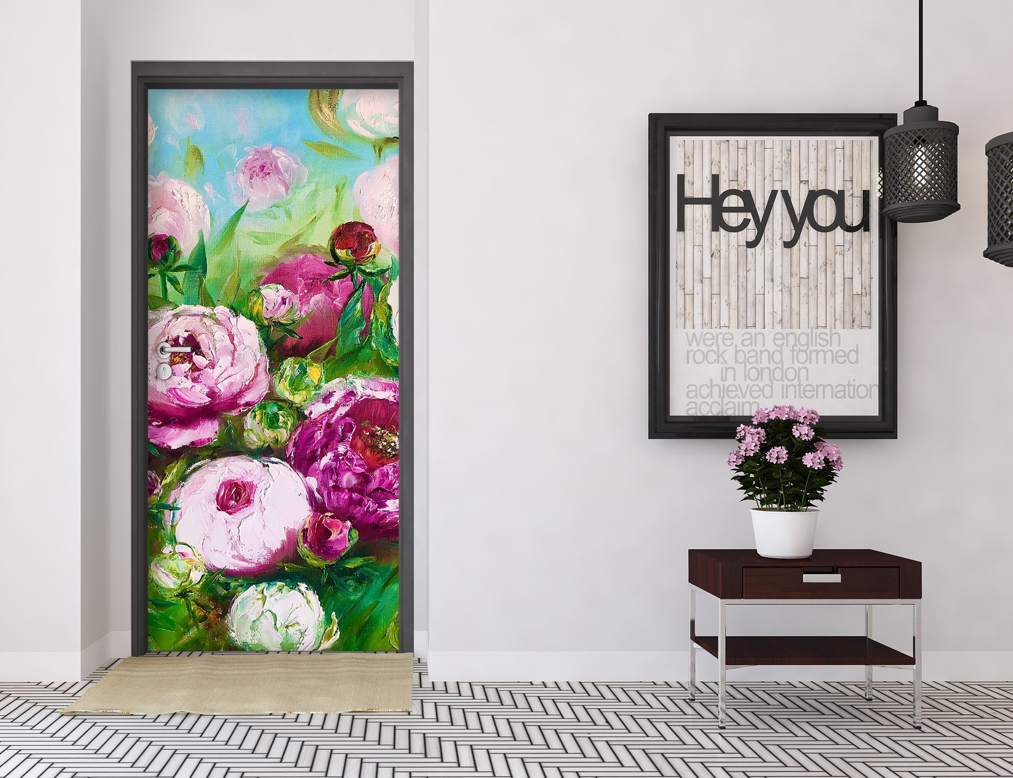 3D Flower Leaf 3104 Skromova Marina Door Mural