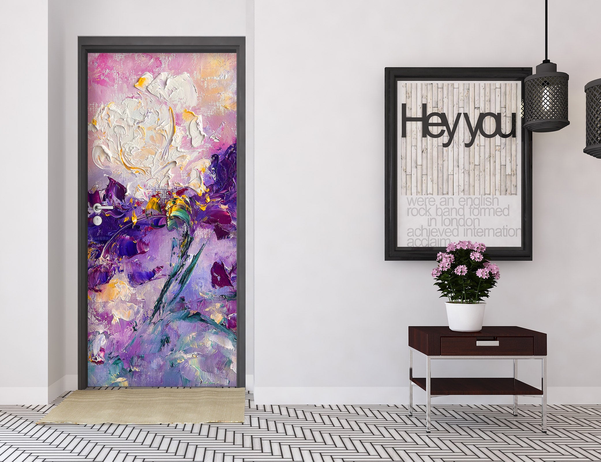 3D Art Purple 3203 Skromova Marina Door Mural