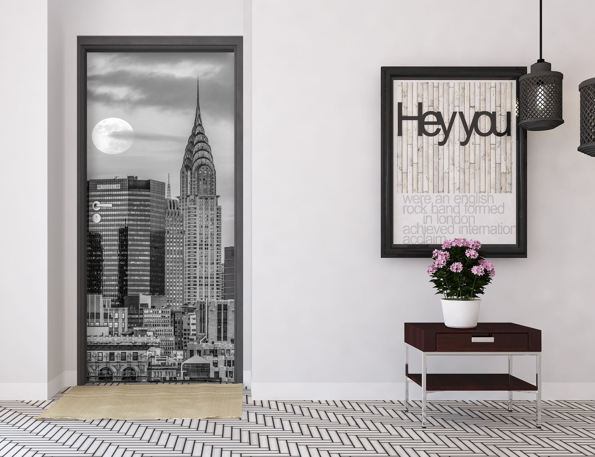 3D Grey Building 5044 Assaf Frank Door Mural