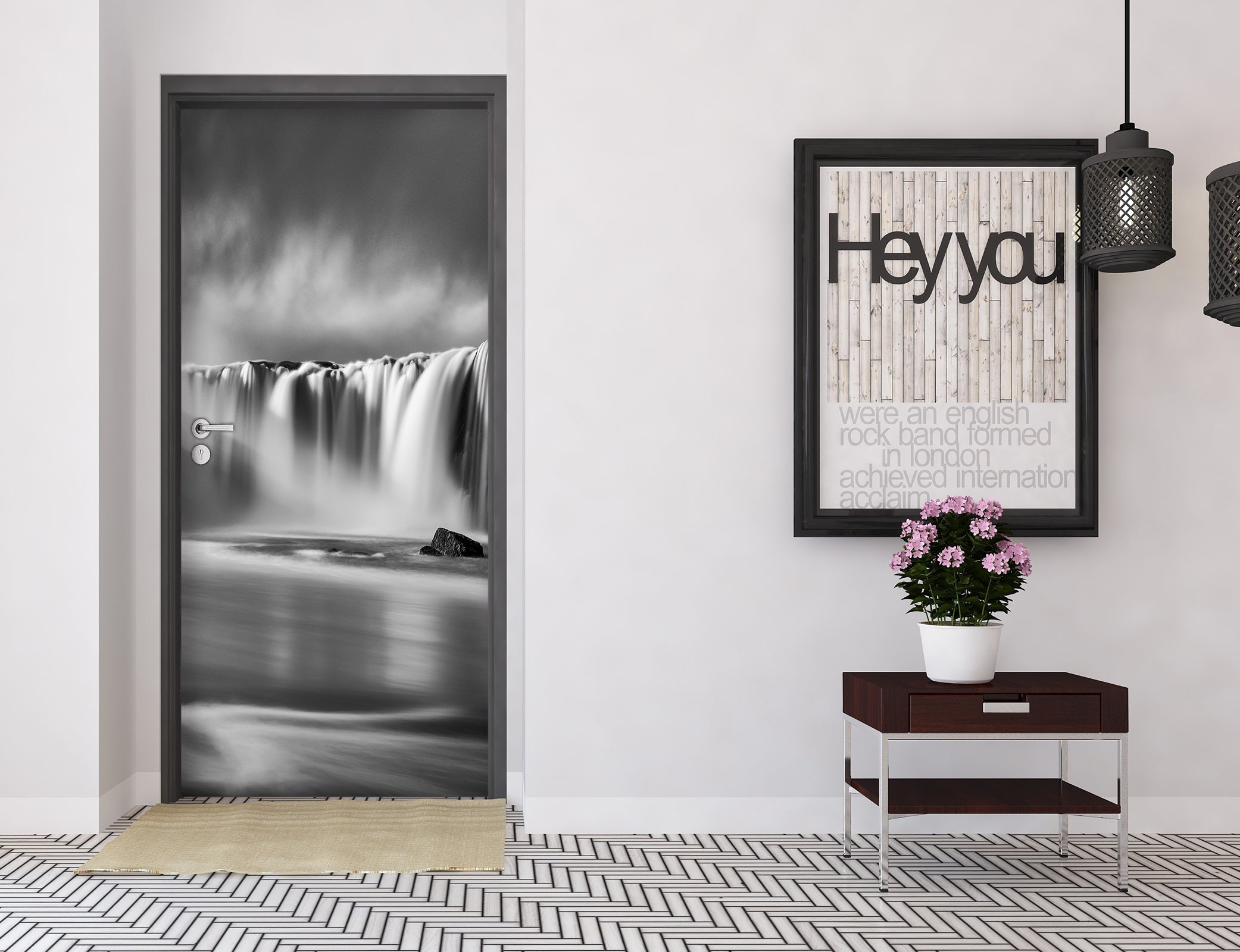 3D Grey Great Falls 11565 Marco Carmassi Door Mural